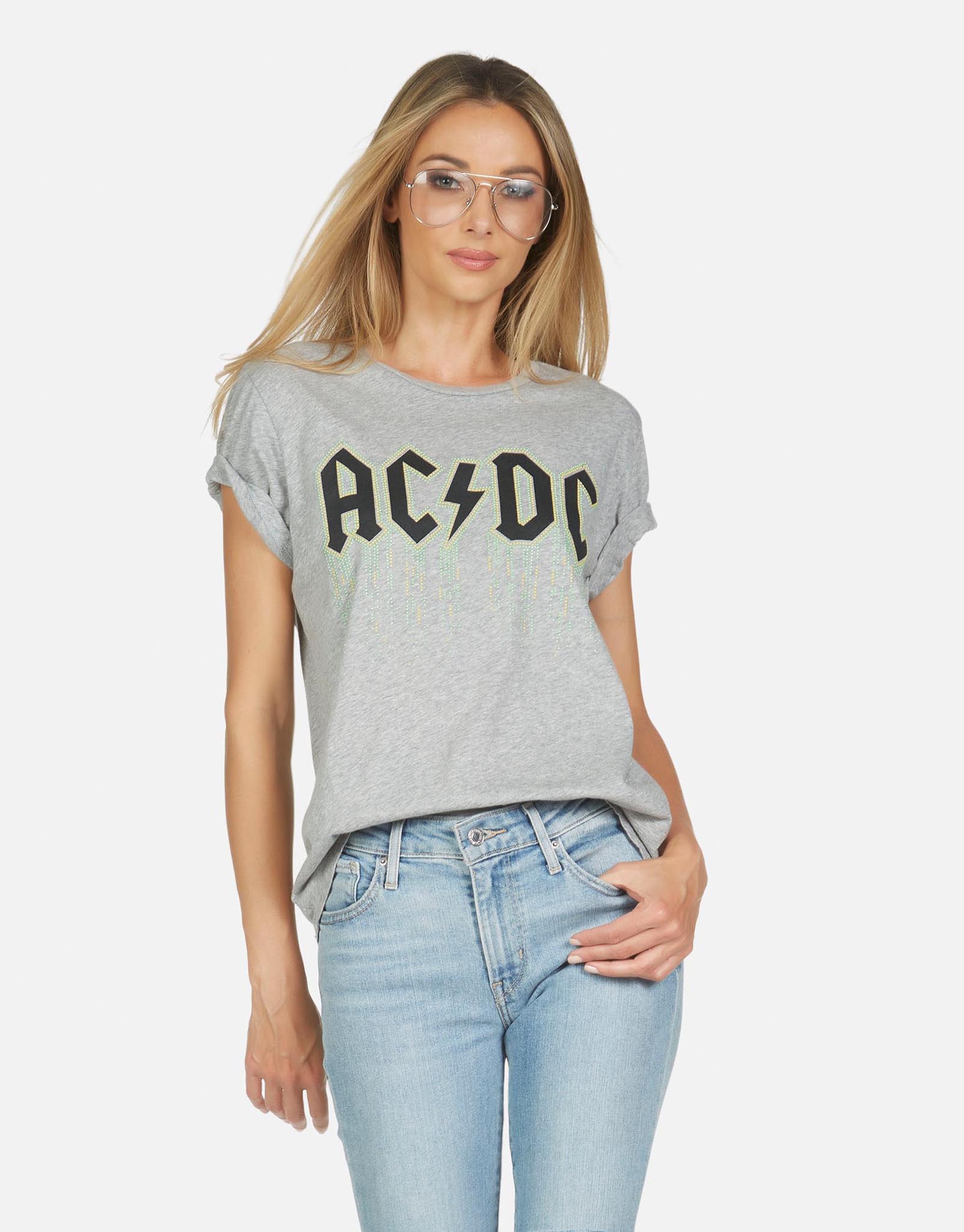Lauren Moshi X ACDC Women's Jordana AC/DC Neon Stud - 
