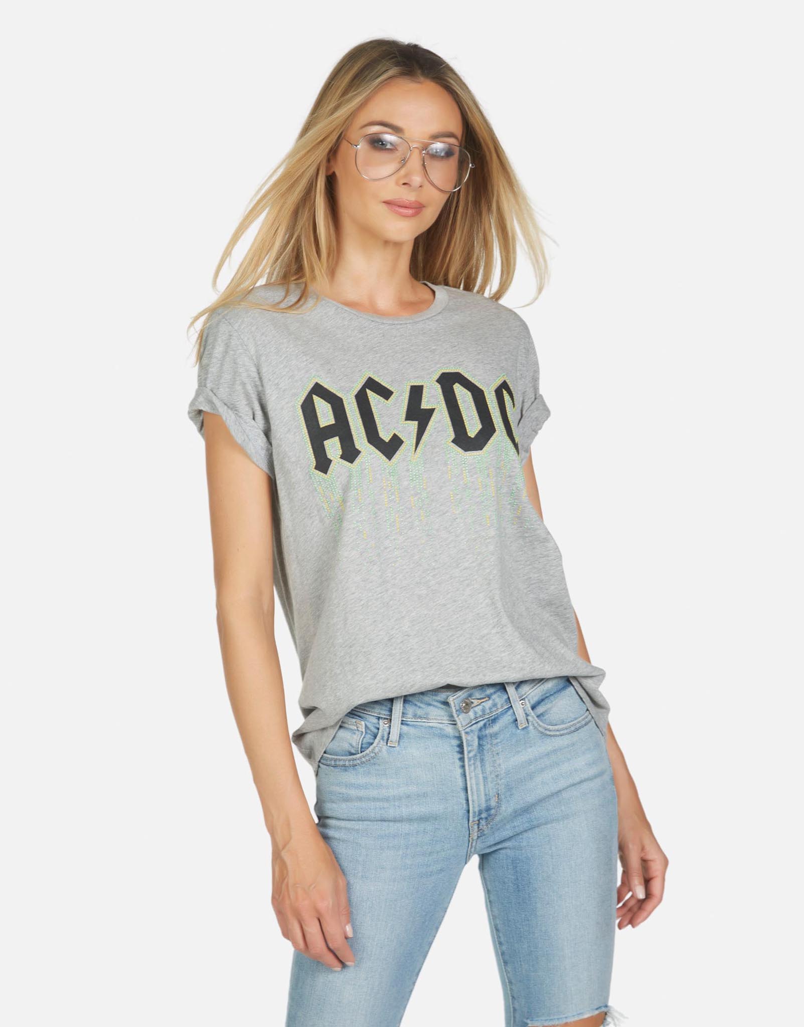 Lauren Moshi X ACDC Women's Jordana AC/DC Neon Stud - 