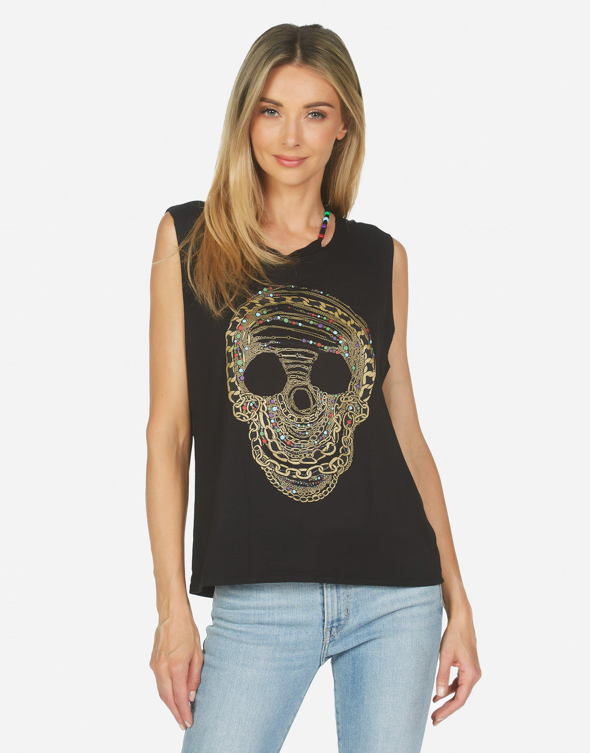 Esther Beaded Chain Skull