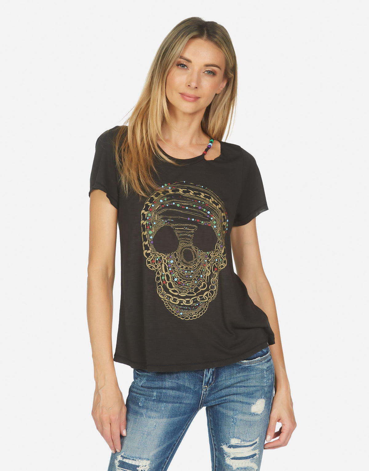 Debra Beaded Chain Skull