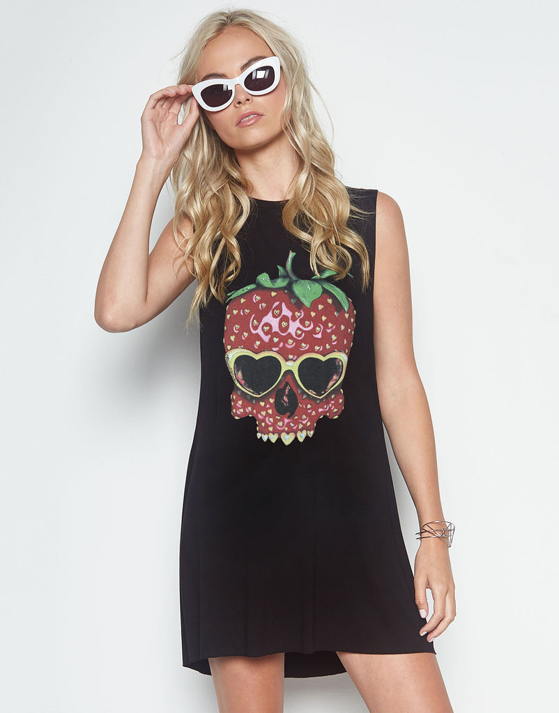 Lauren Moshi Women's Deanna Strawberry Skull - Black