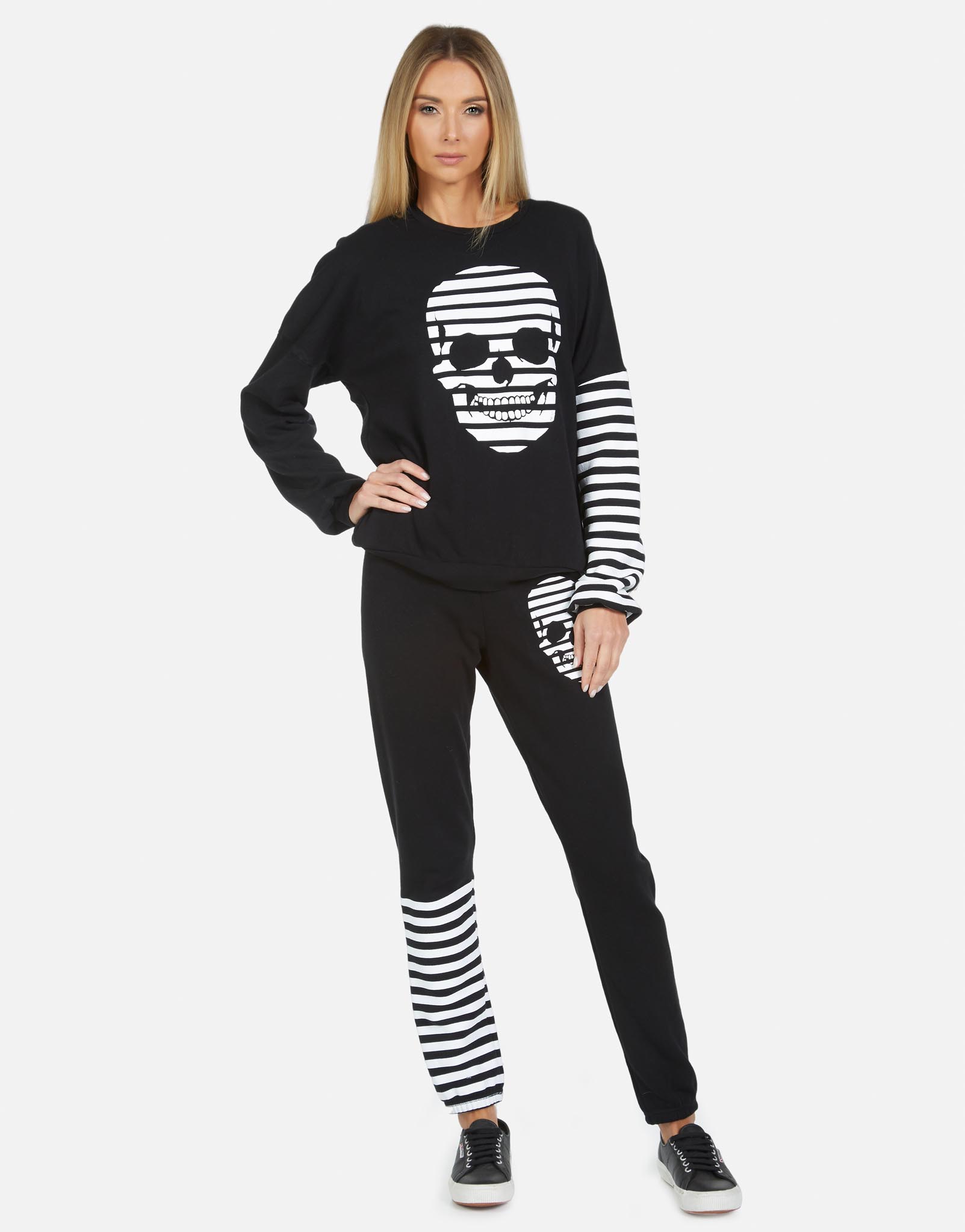 Lauren Moshi Women's Gia Stripe Skull - 
