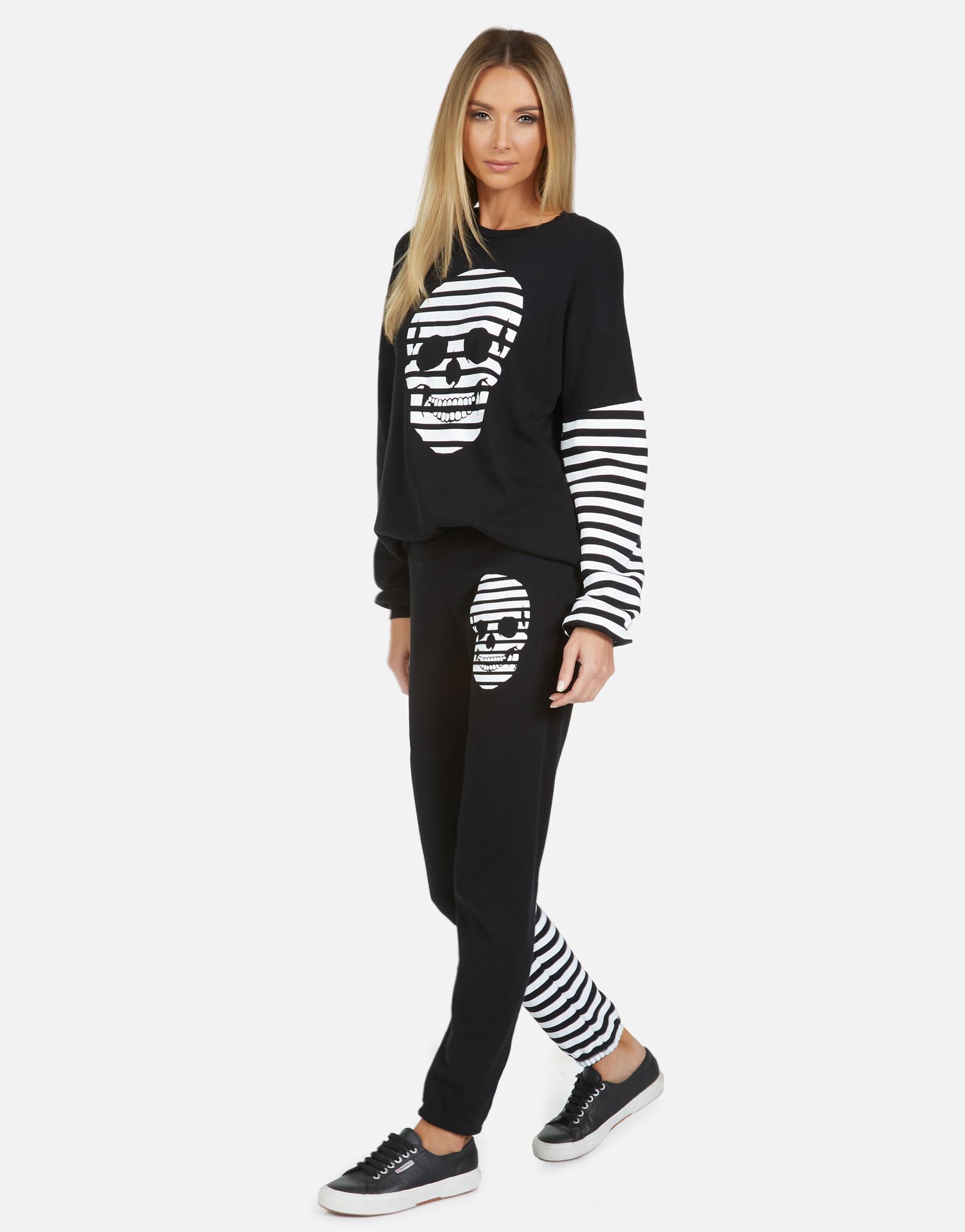 Lauren Moshi Women's Gia Stripe Skull - 