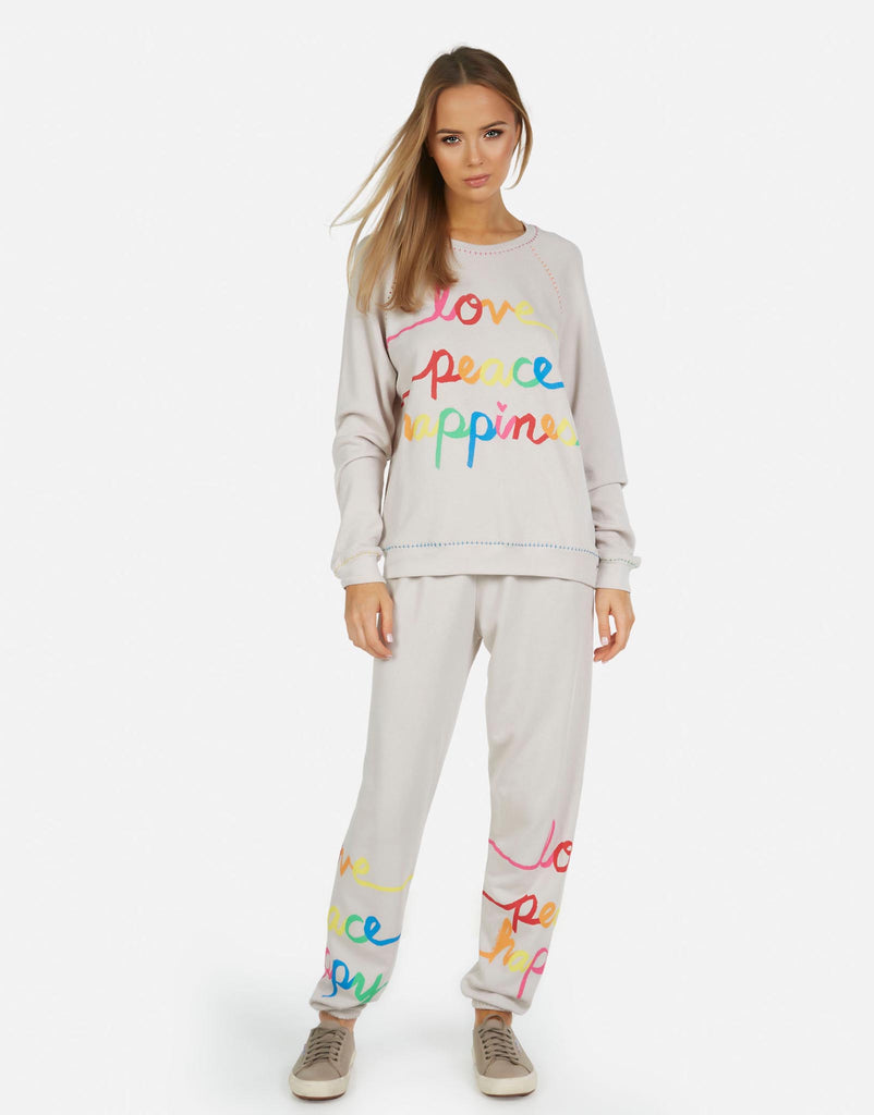 Lauren Moshi Women's Tanzy Love Peace Happiness - 
