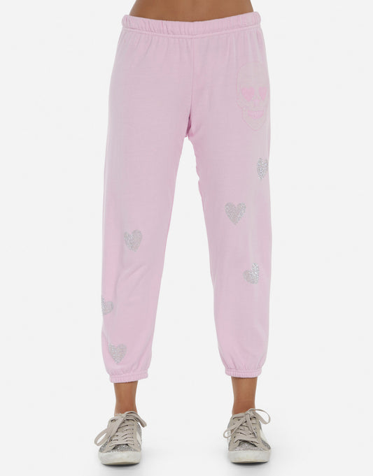Alana Crystal Pink Peace Love Skull