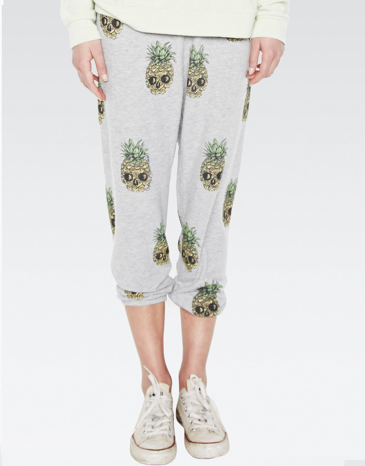 Lauren Moshi Women's Alana Mini Color Pineapple Skulls - Heather Grey