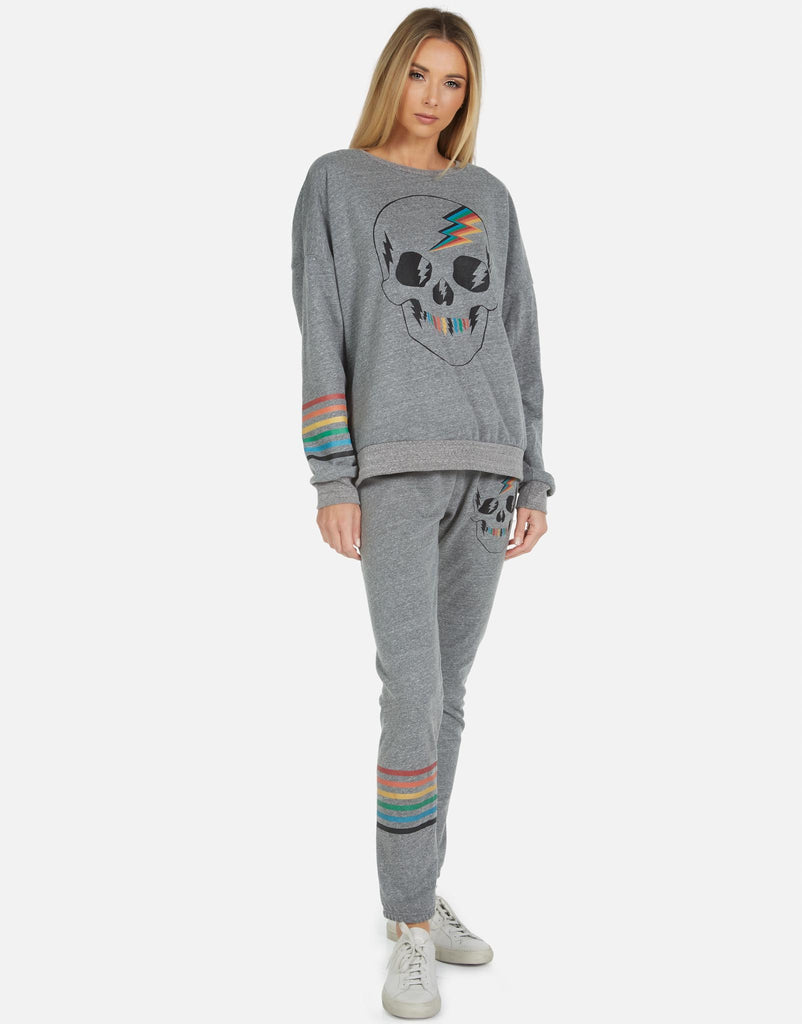 Lauren Moshi Women's Uri Rainbow Electric Skull - 