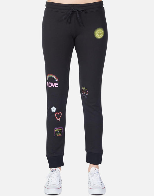 Lauren Moshi Women's Jess Neon Signs - Black