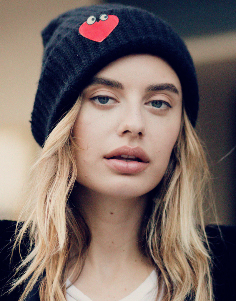 Lauren Moshi Women's Blix Heartface Patch - Black