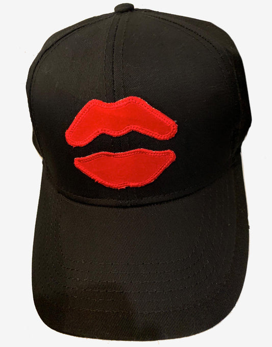 Lauren Moshi Women's Bay Red Mouth Patch - Black