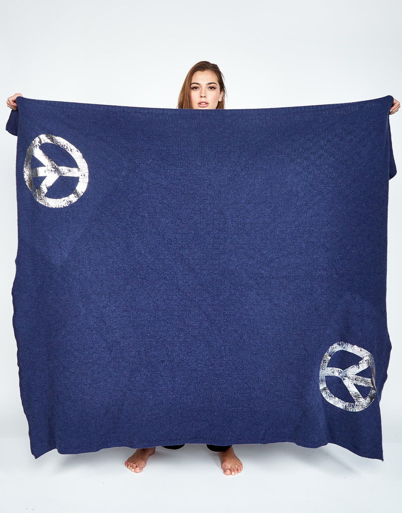 Lauren Moshi Women's Bexley Foil Vintage Peace - Navy