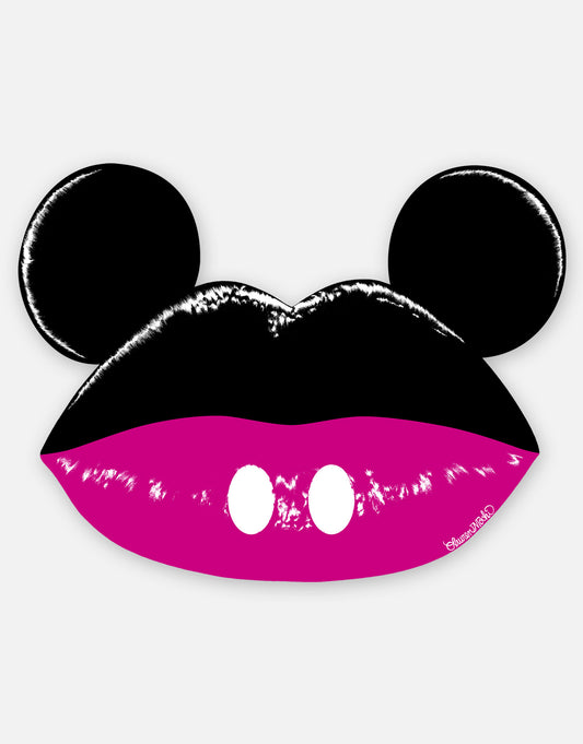 Lauren Moshi Women's Mickey Mouse Lip - Black/Pink