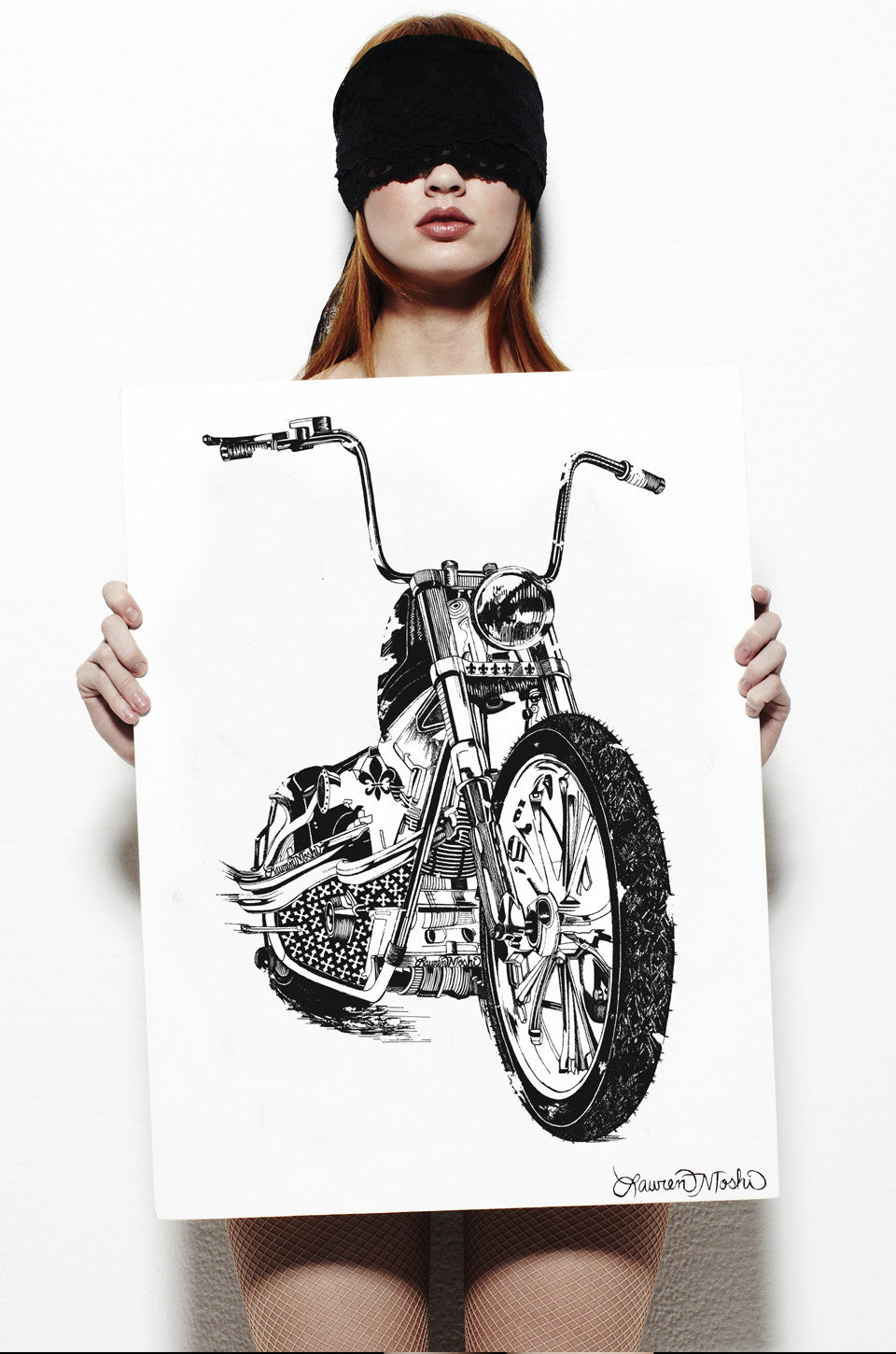 Lauren Moshi Women's Canvas Chopper Art - White