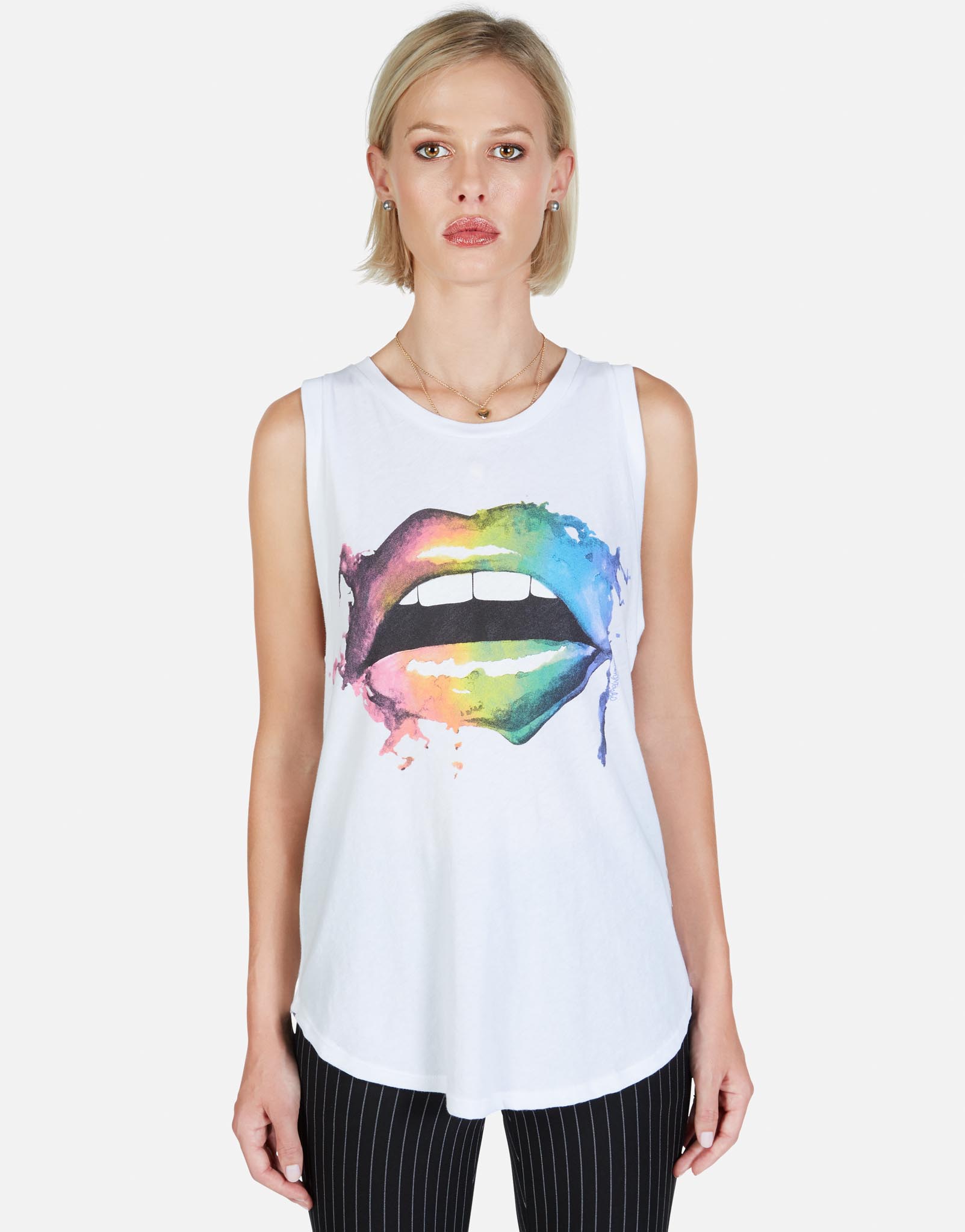 Lauren Moshi Women's Peyton Rainbow Smudge Lip - 