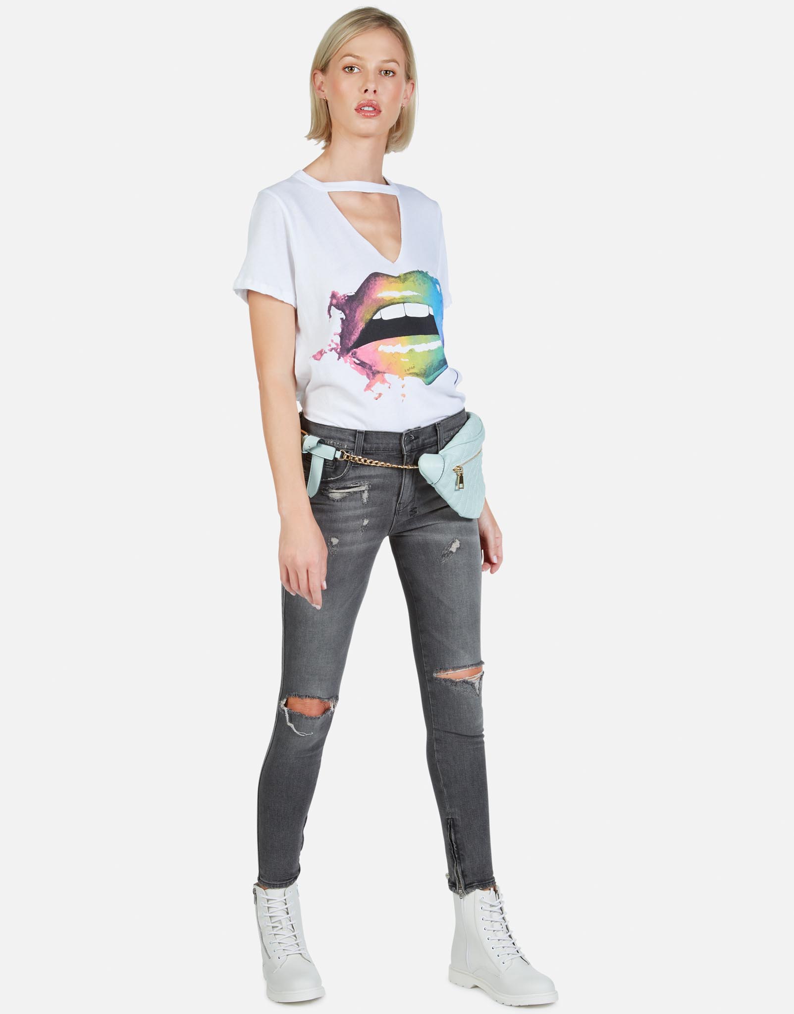 Lauren Moshi Women's Jhene Rainbow Smudge Lip - 