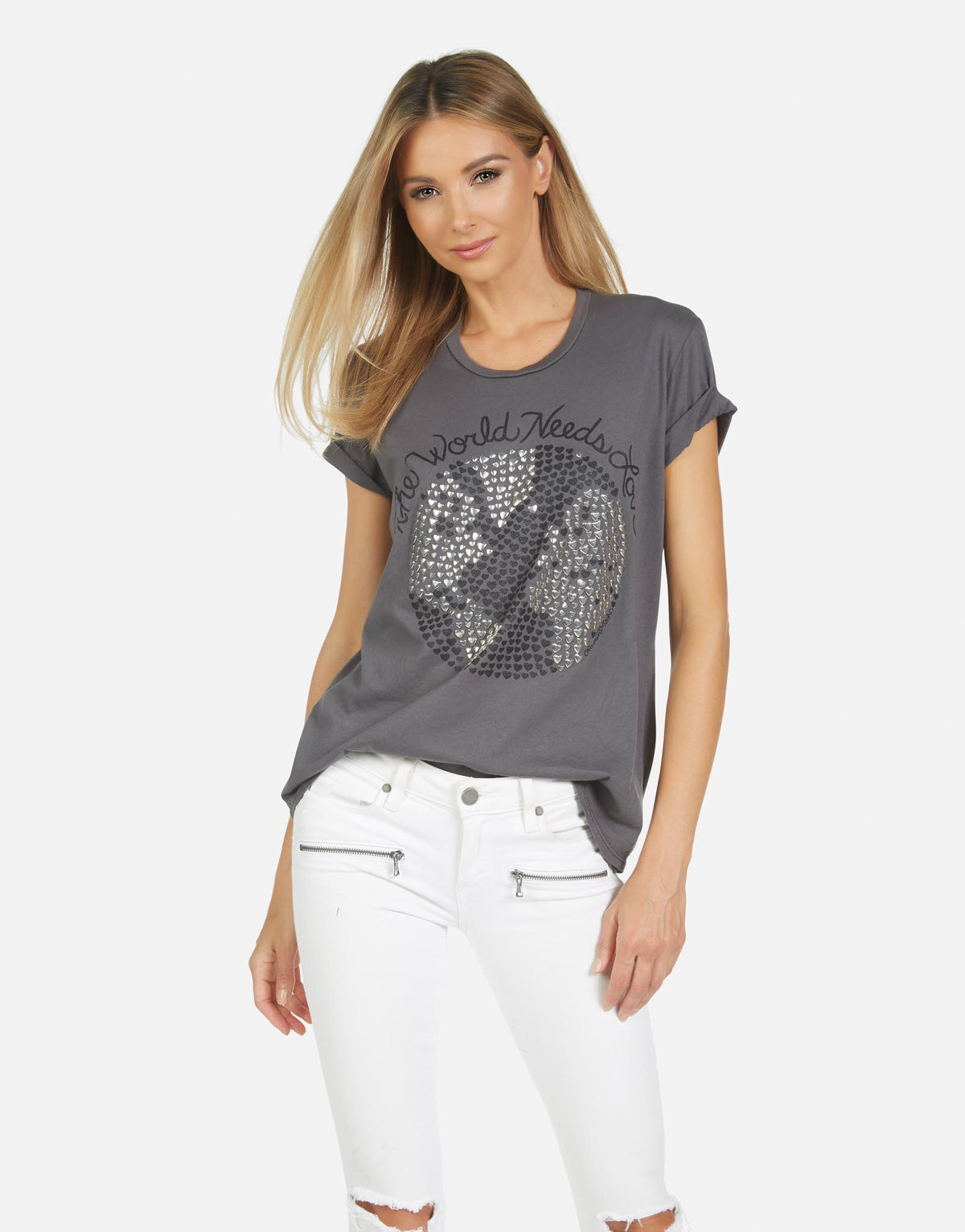 Lauren Moshi Women's Wolf World Needs Love - XS