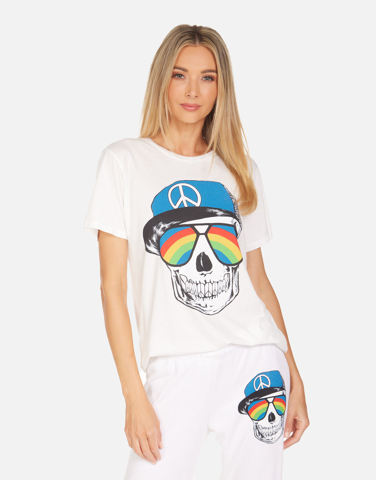 Wolf Rainbow Peace Skull