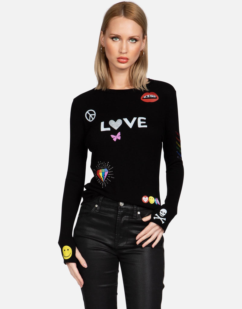 Lauren Moshi Women's Mckinley #1 Love - Black