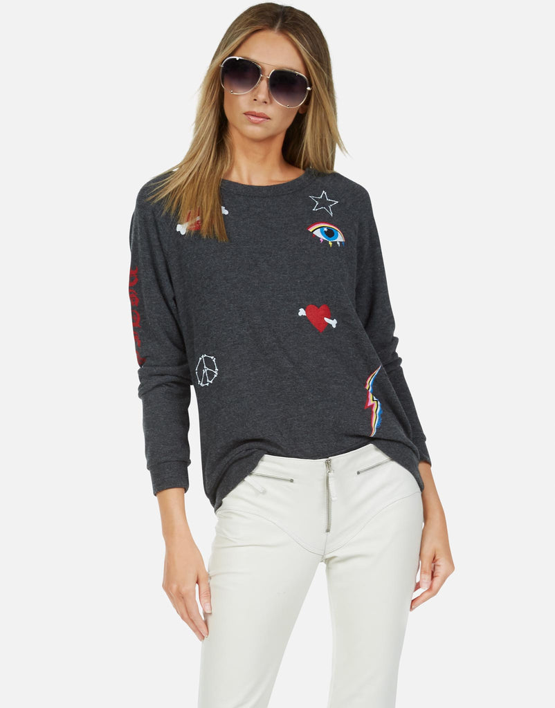 Lauren Moshi Women's Everly Bone Elements - Heather Black