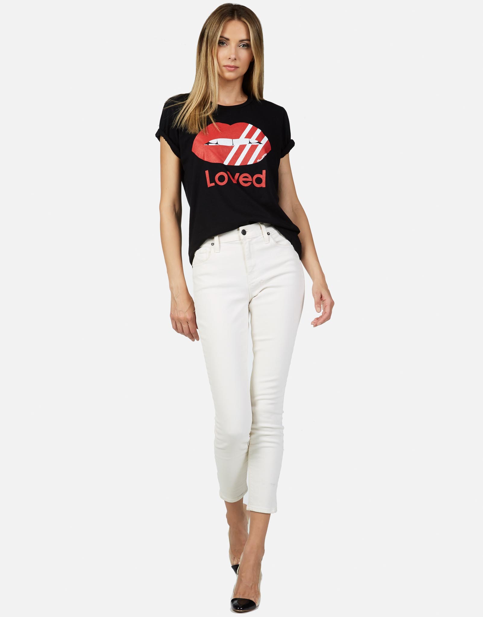 Lauren Moshi X Women's Croft Striped Mouth Loved - 