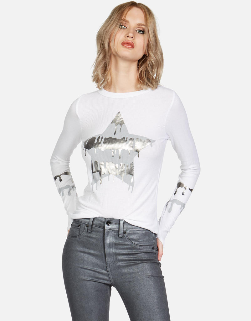 Lauren Moshi Women's Mckinley Dripping Star - White
