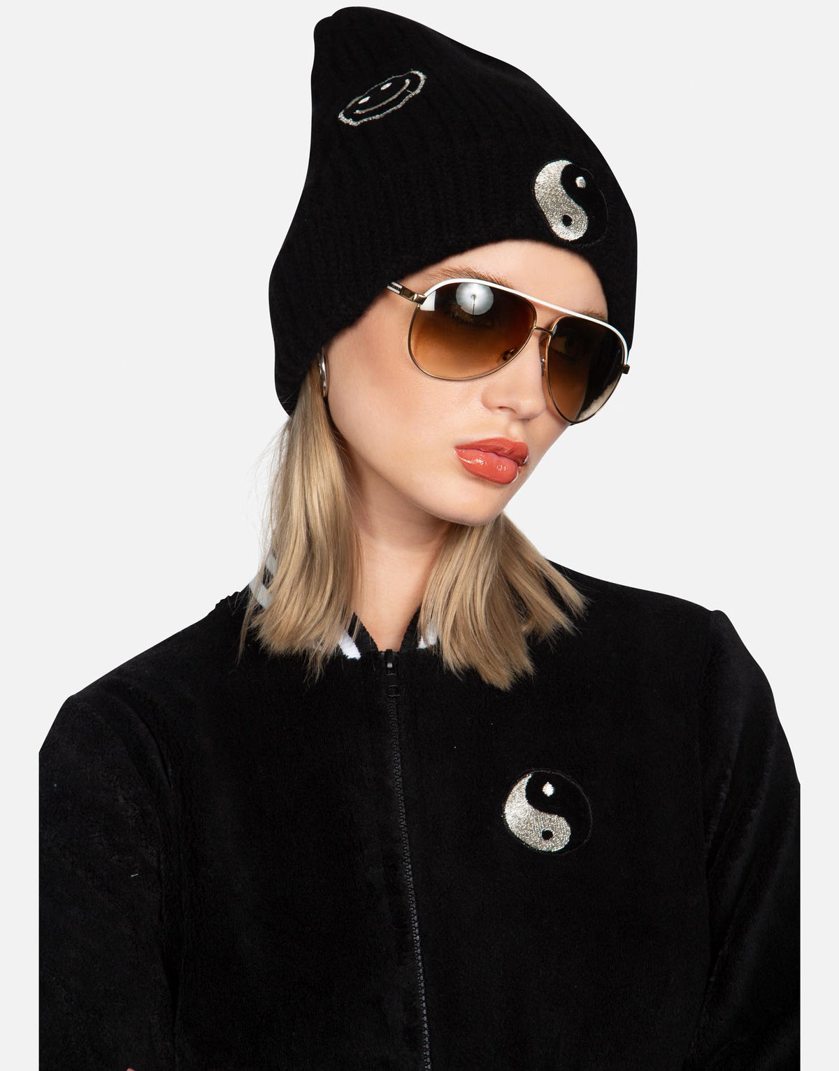 Lauren Moshi Women's Blix Happy Peace Love - Black