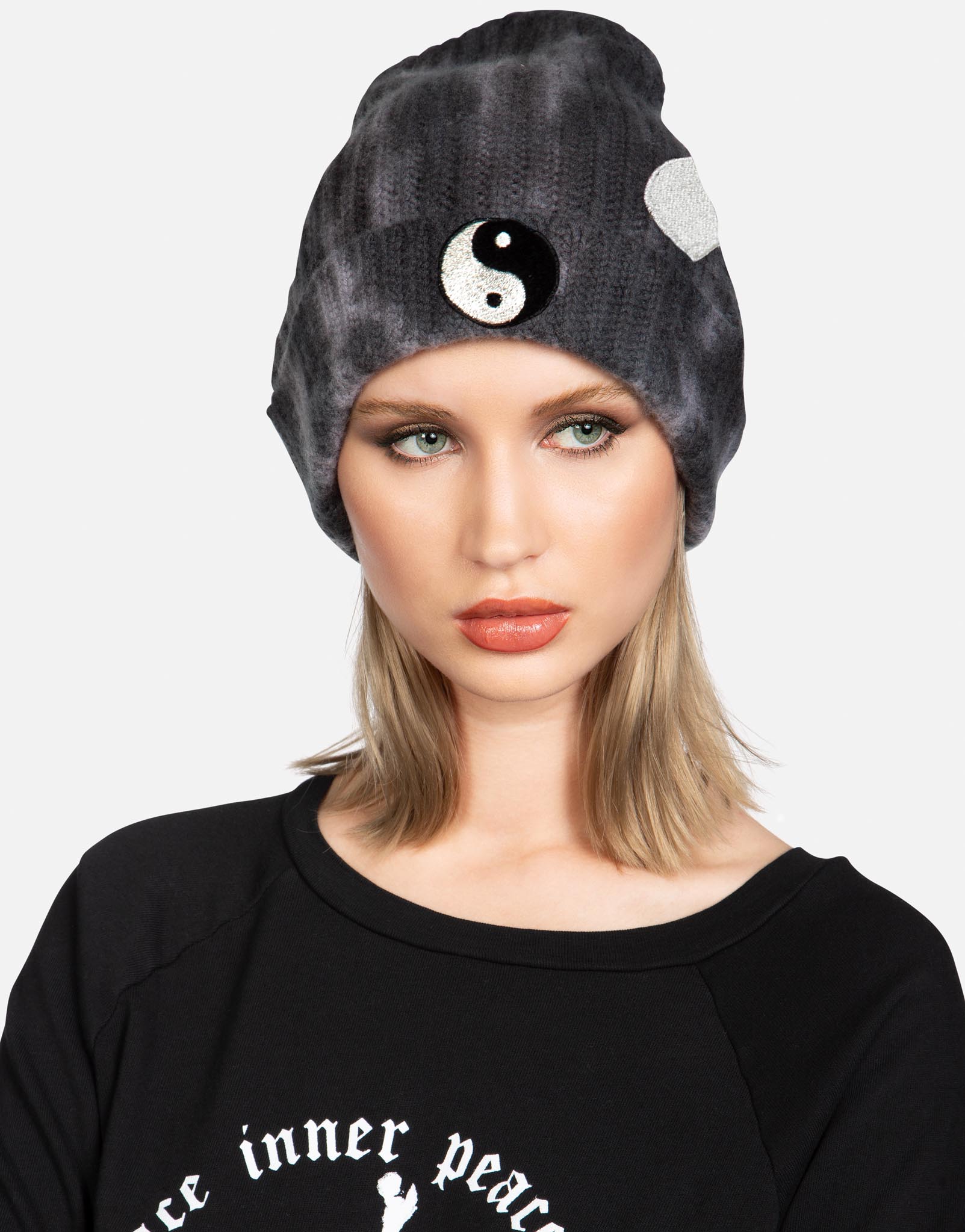 Lauren Moshi Women's Blix Happy Peace Love - Smoke Cloud