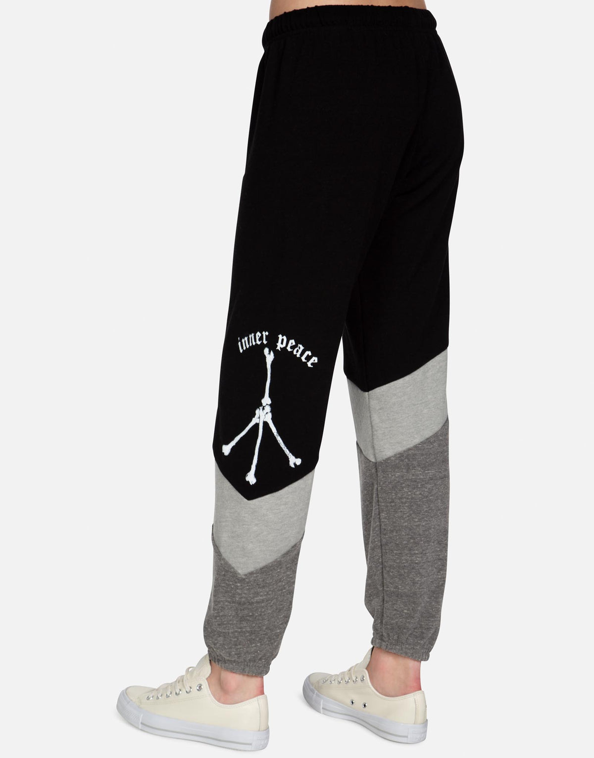 Lauren Moshi Women's Charlene Inner Peace Sign - Black/Charcoal/Heather Grey