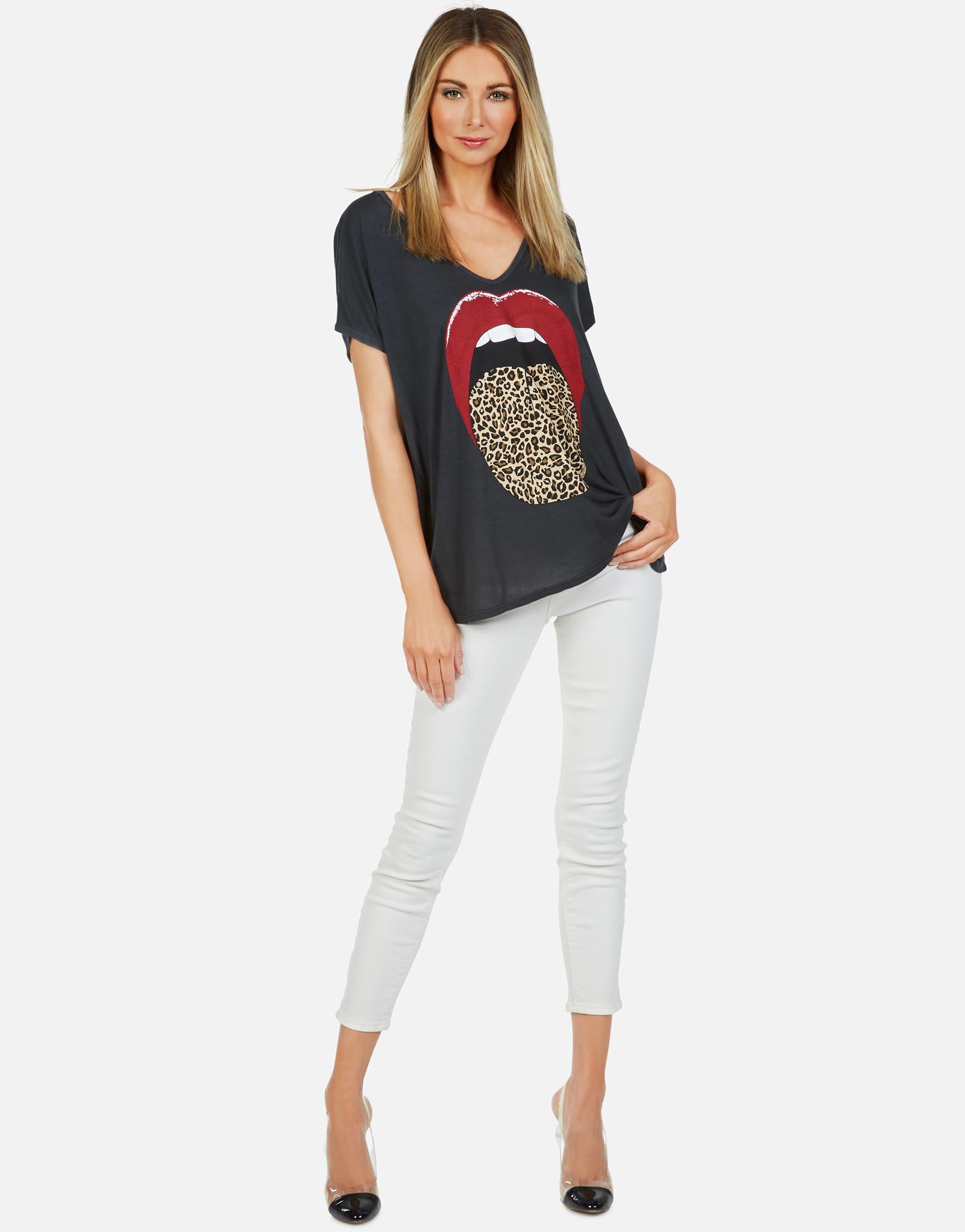 Lauren Moshi Women's April Leopard Tongue - 