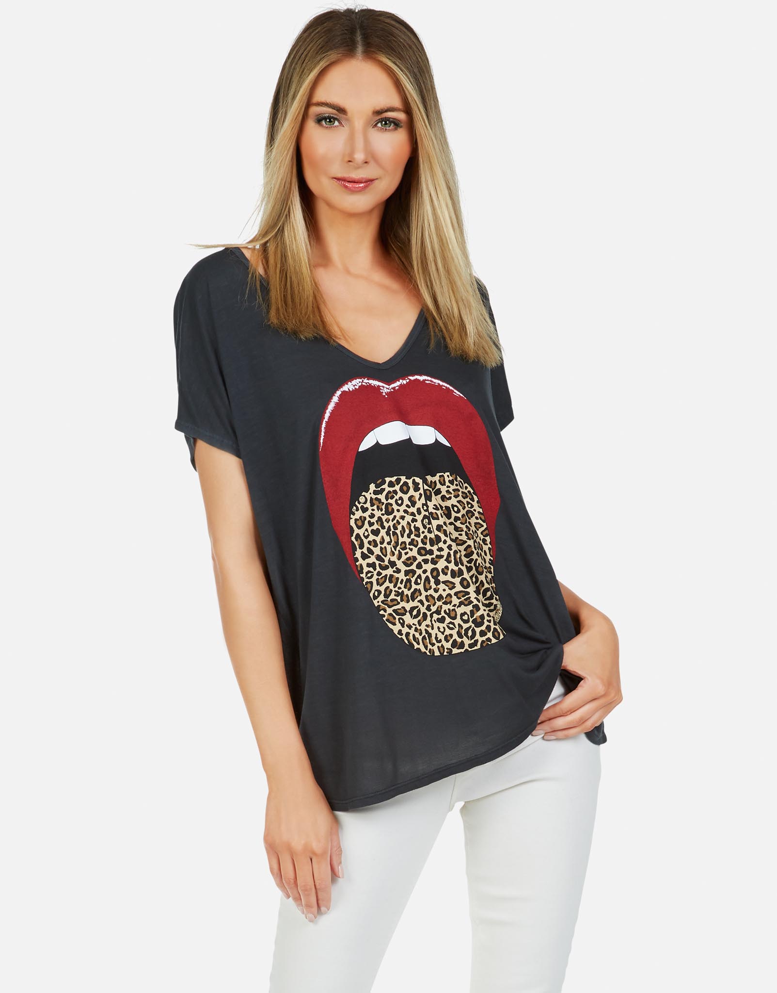 Lauren Moshi Women's April Leopard Tongue - 
