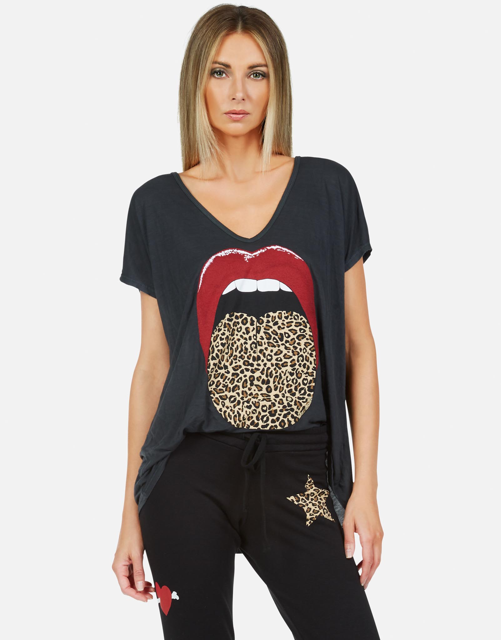 Lauren Moshi Women's April Leopard Tongue - 
