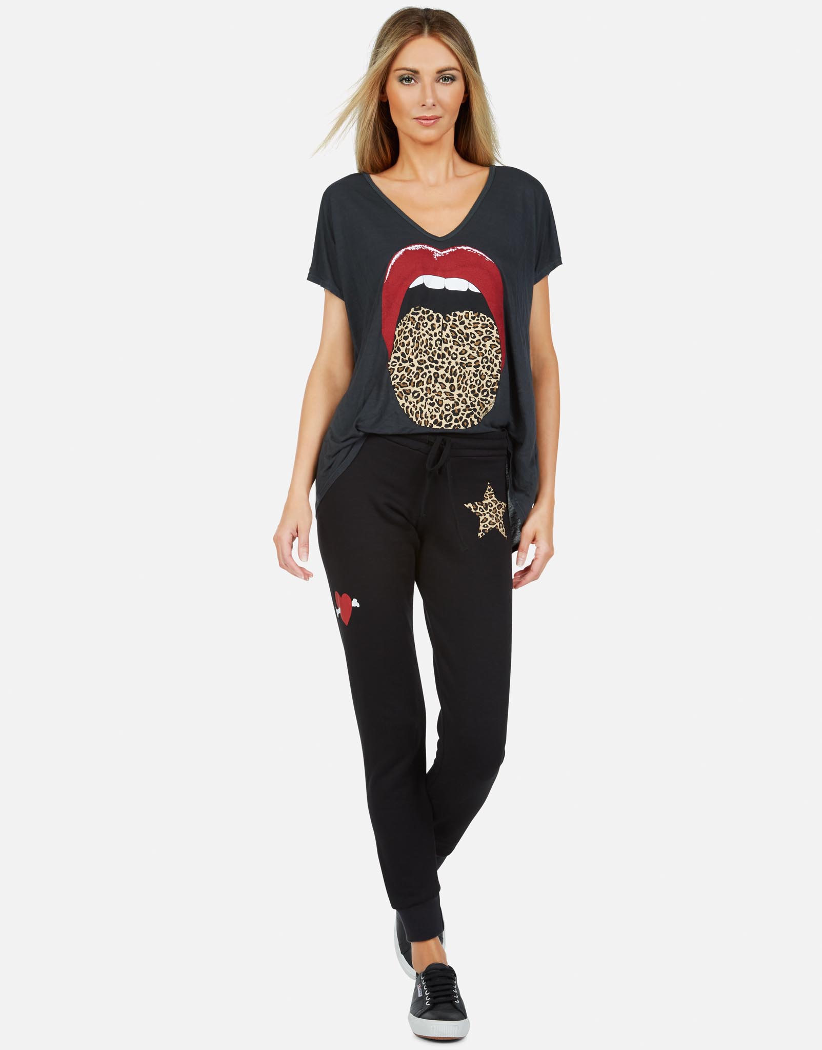Lauren Moshi Women's April Leopard Tongue - 