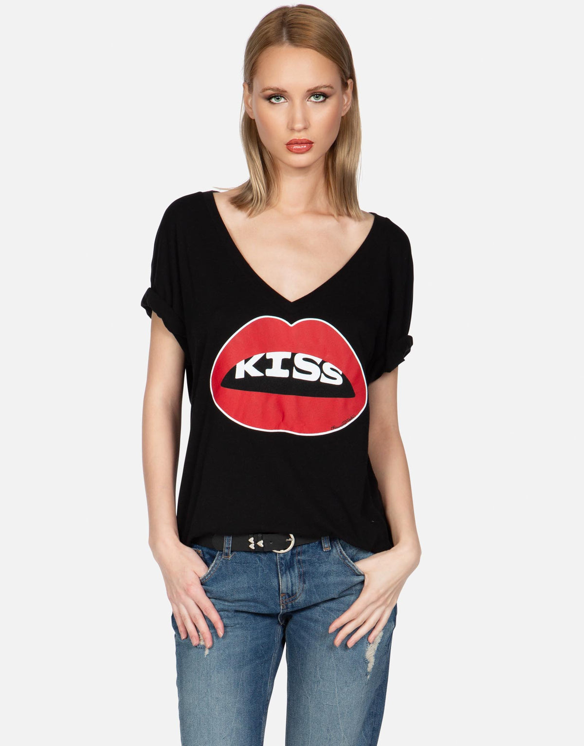 Lauren Moshi Women's Brixton Kiss Lip - Black