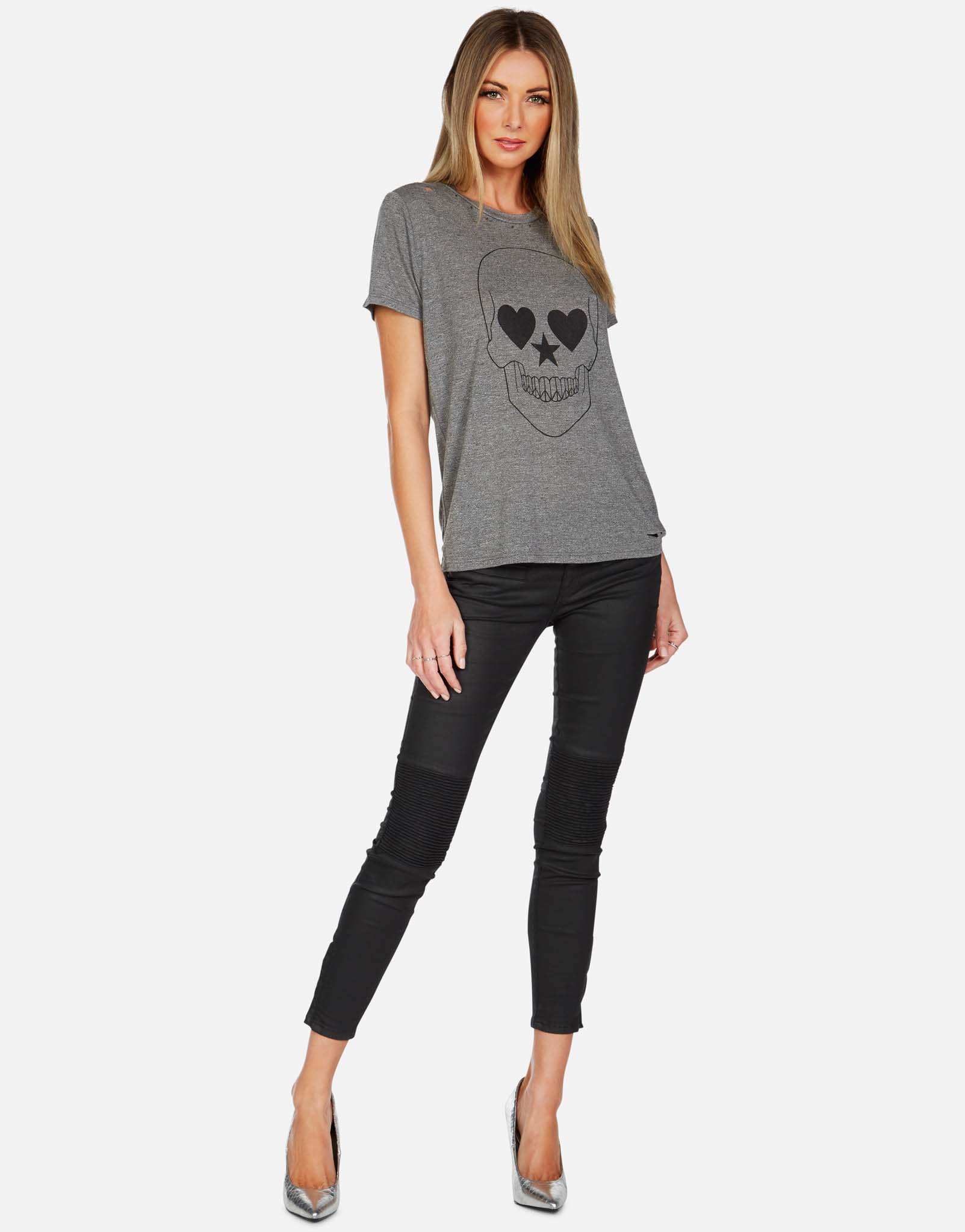 Lauren Moshi Women's Capri Peace Love Skull - 