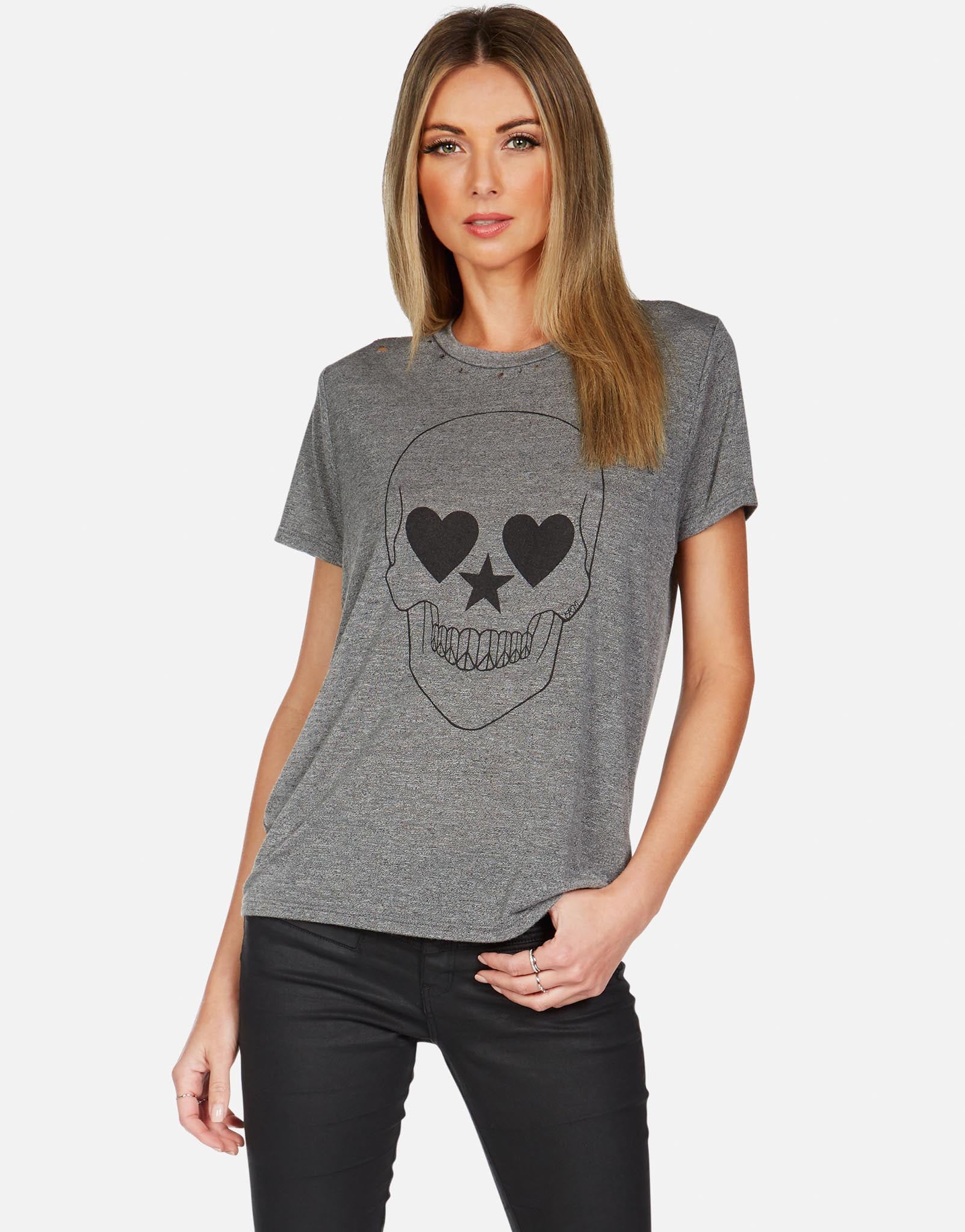Lauren Moshi Women's Capri Peace Love Skull - 