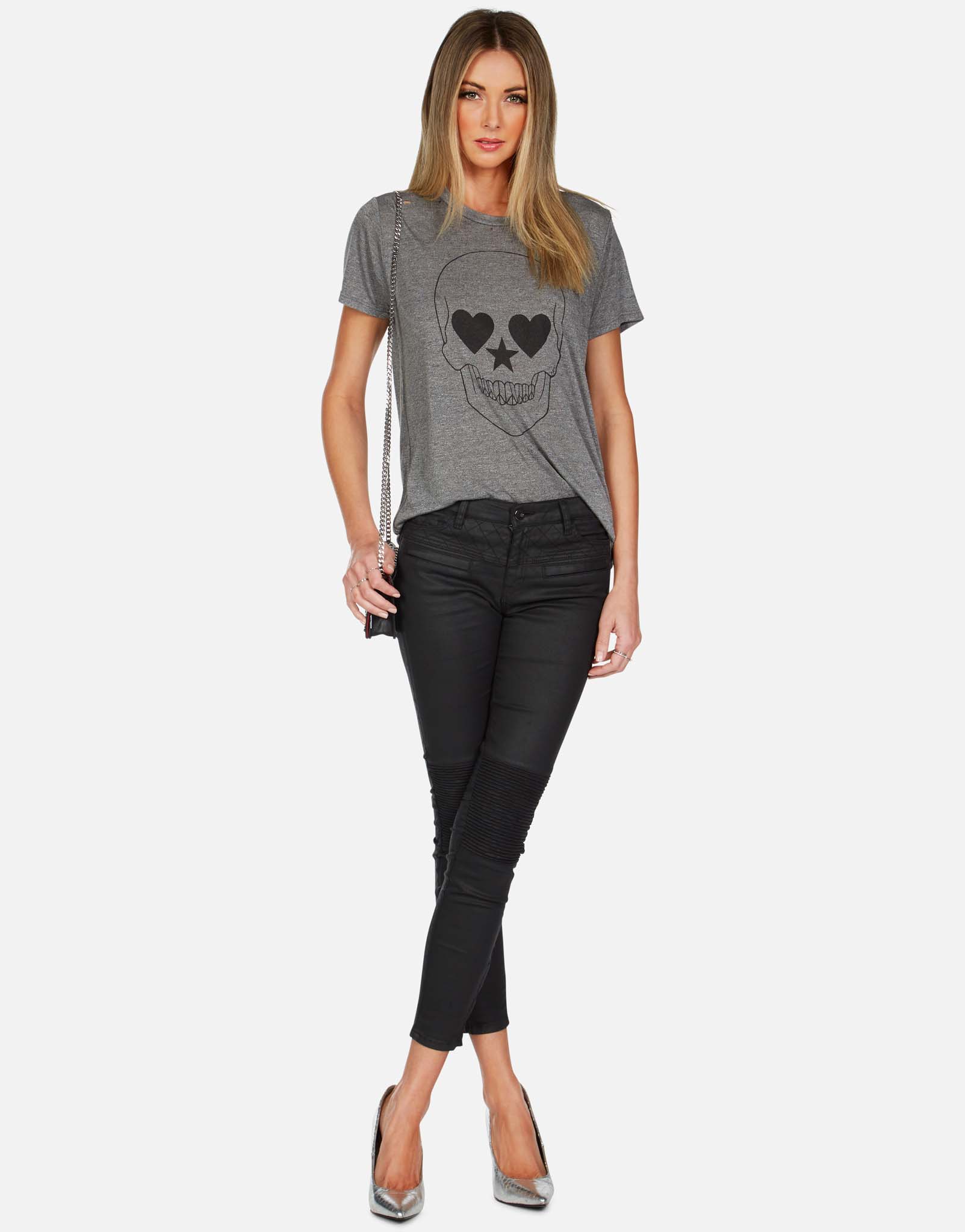 Lauren Moshi Women's Capri Peace Love Skull - 