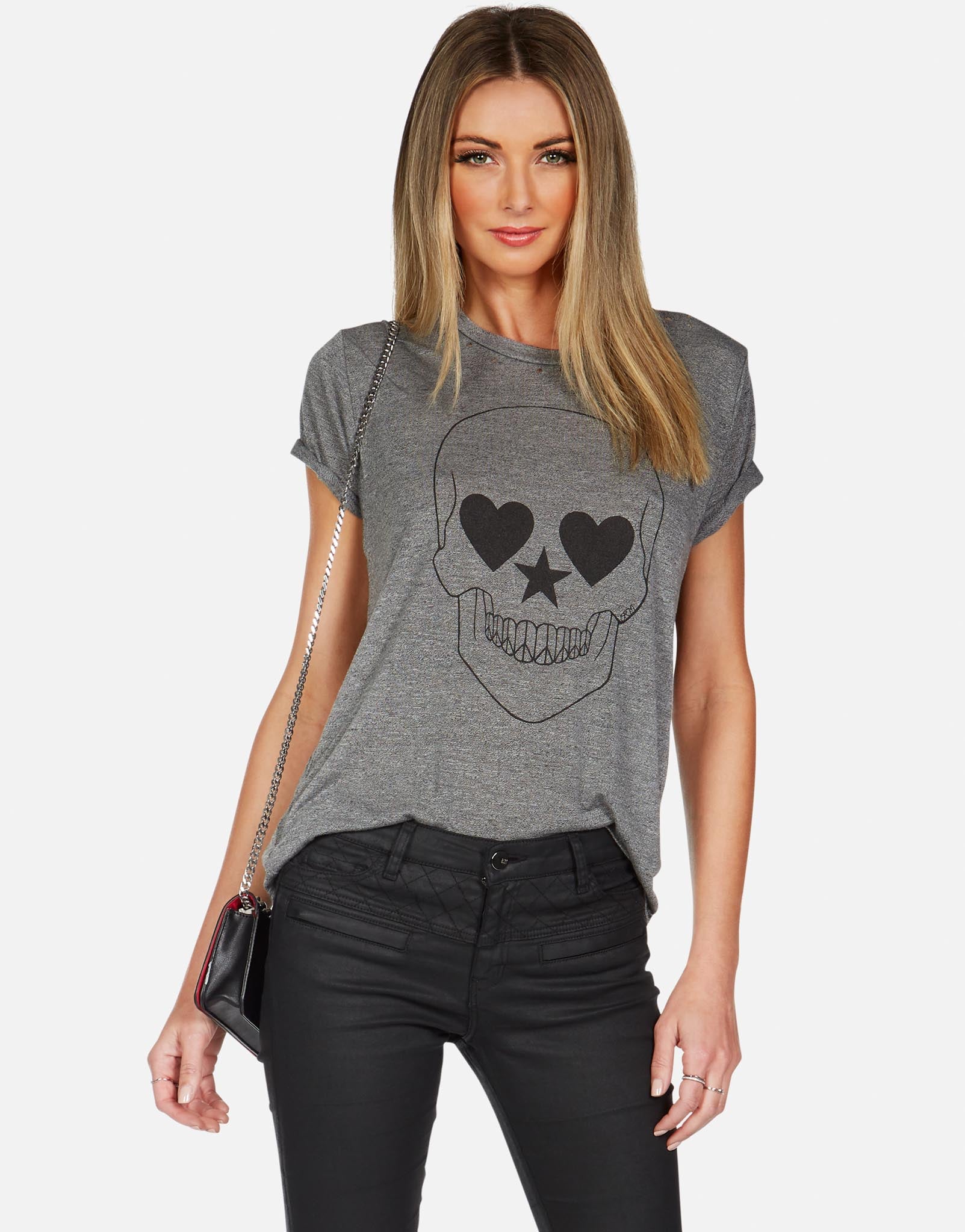 Lauren Moshi Women's Capri Peace Love Skull - 