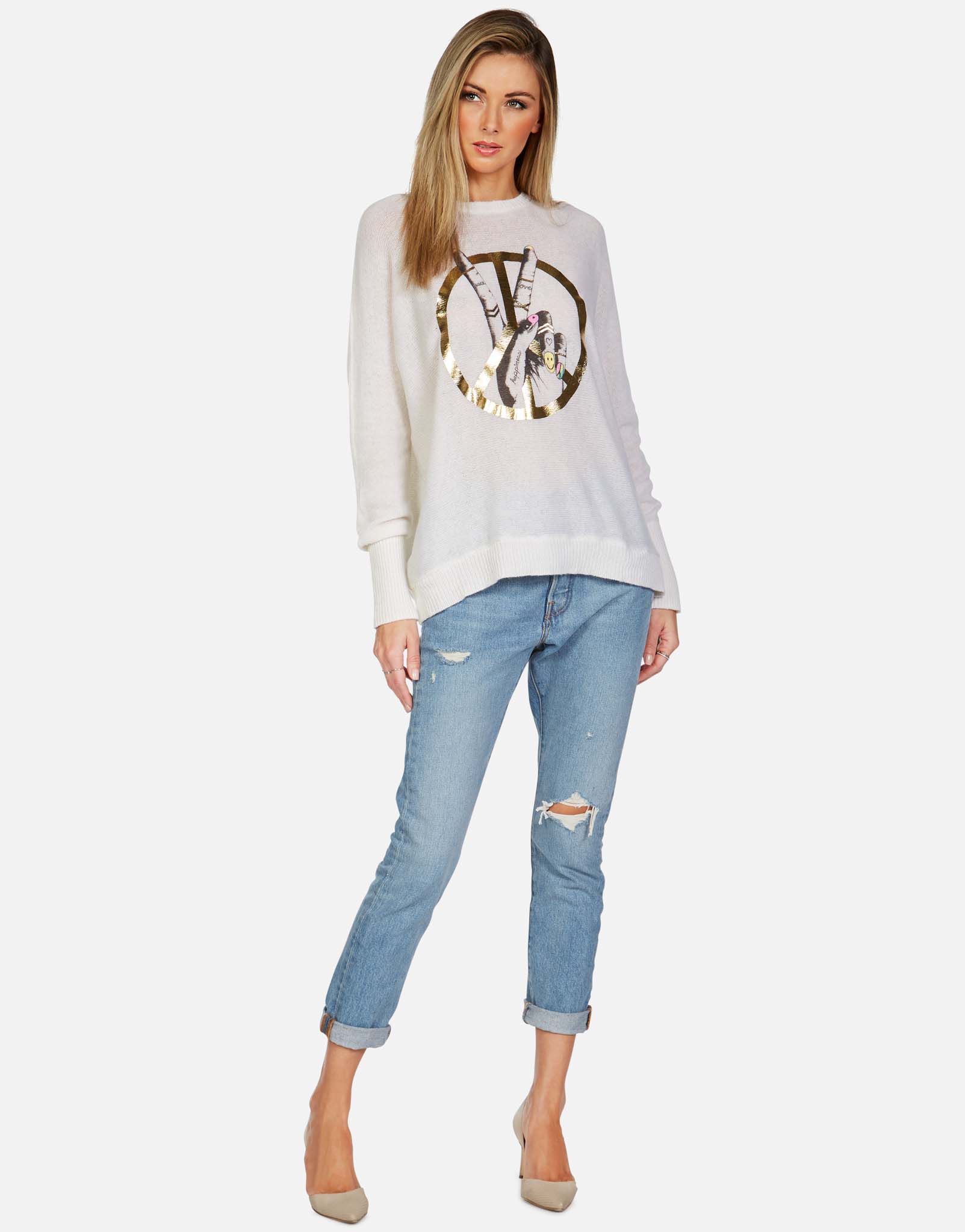 Lauren Moshi Women's Ladona Peace Sign Hand - 
