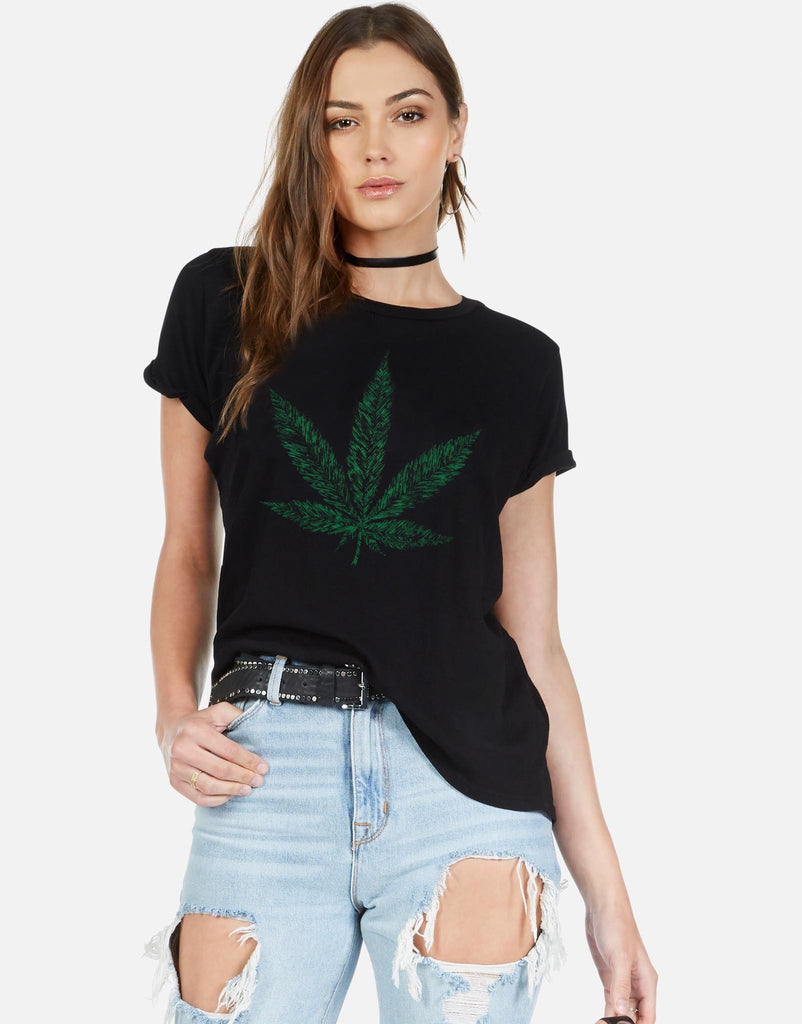 Lauren Moshi X Women's Edda Pot Leaf - Black