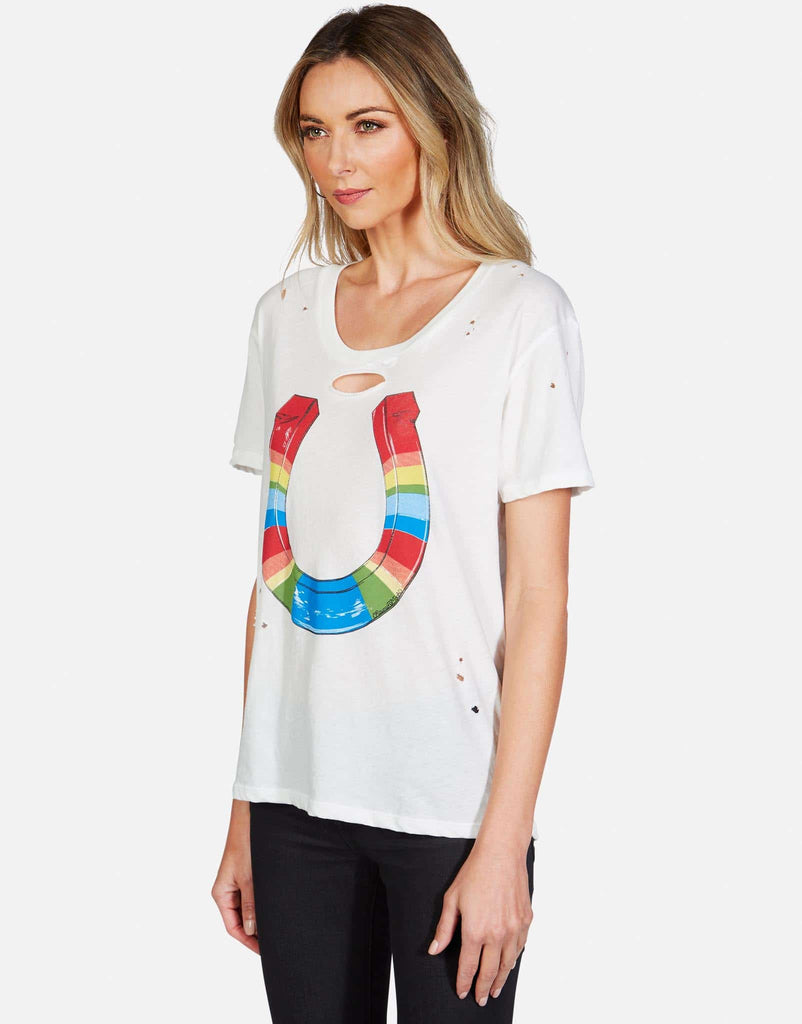 Lauren Moshi Women's Myra Rainbow Horseshoe - 