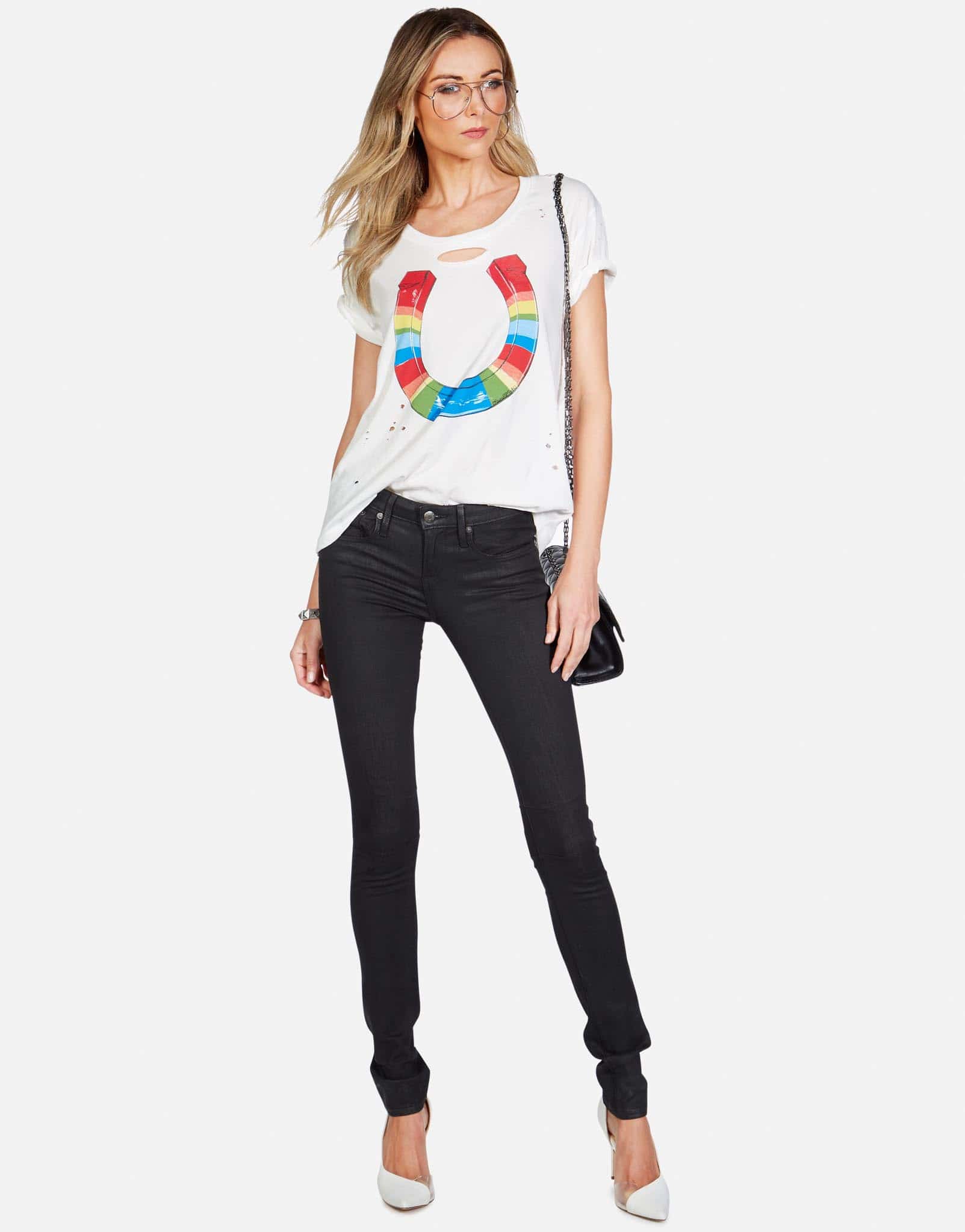 Lauren Moshi Women's Myra Rainbow Horseshoe - 
