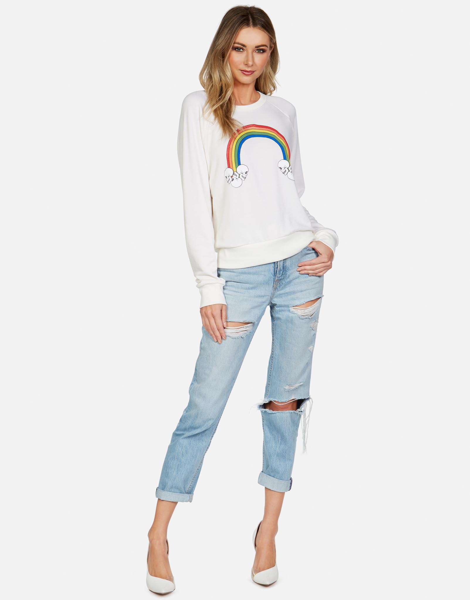 Lauren Moshi Women's Monica Rainbow Skull Cloud - 
