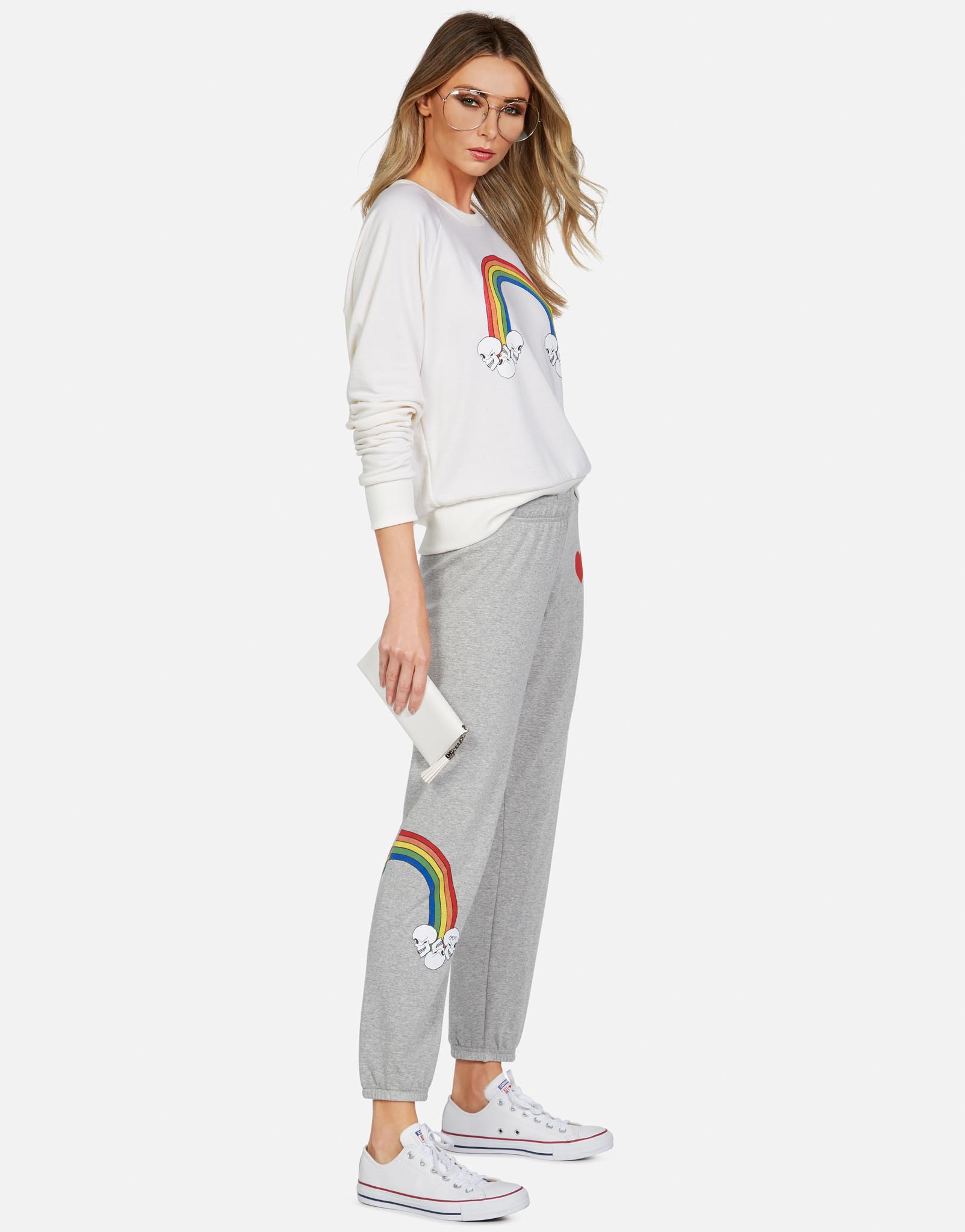 Lauren Moshi Women's Monica Rainbow Skull Cloud - 
