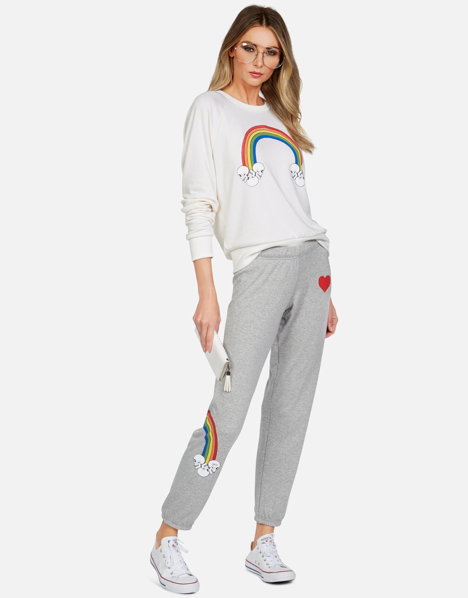 Lauren Moshi Women's Monica Rainbow Skull Cloud - 