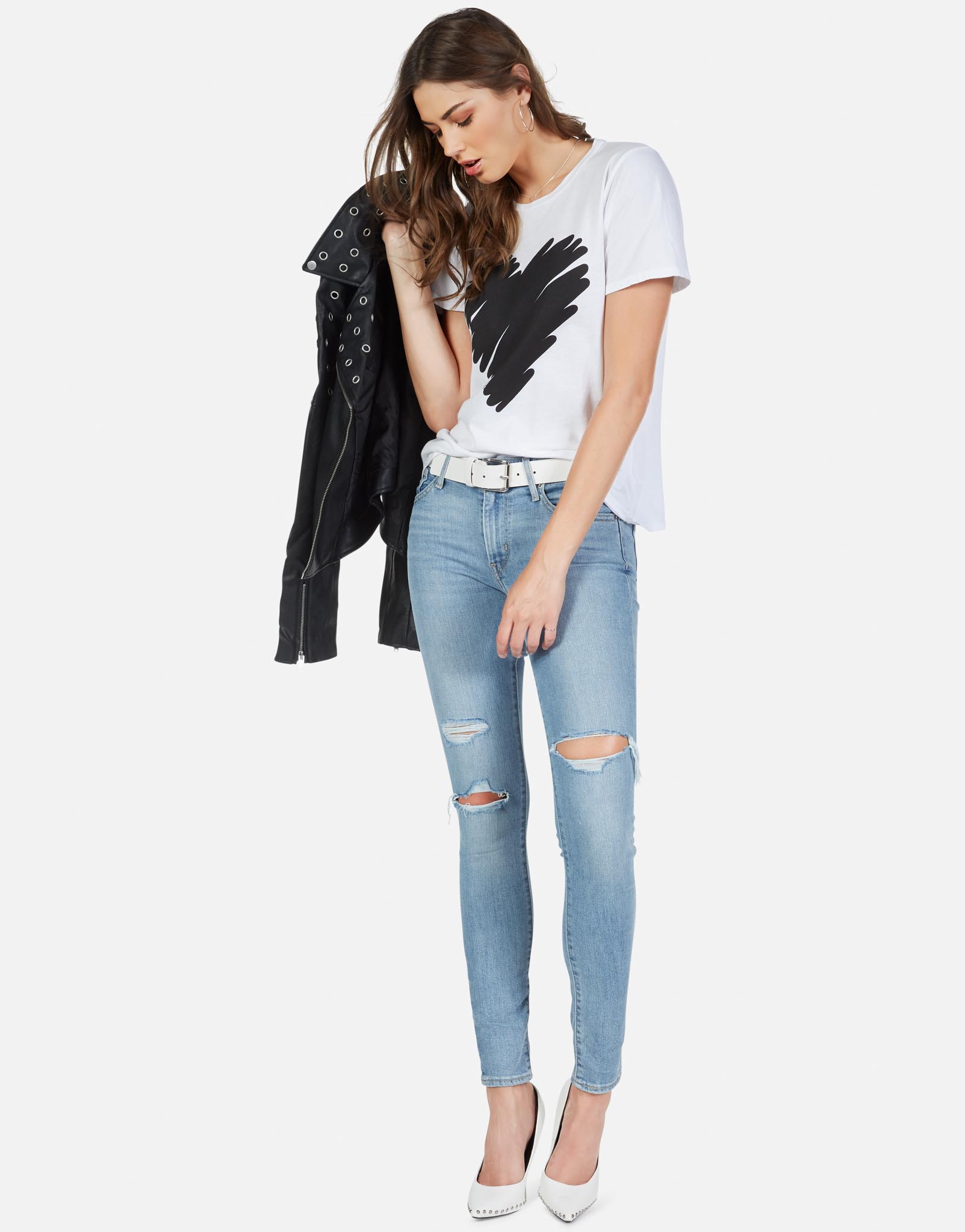Lauren Moshi Women's Croft Scribble Heart - 