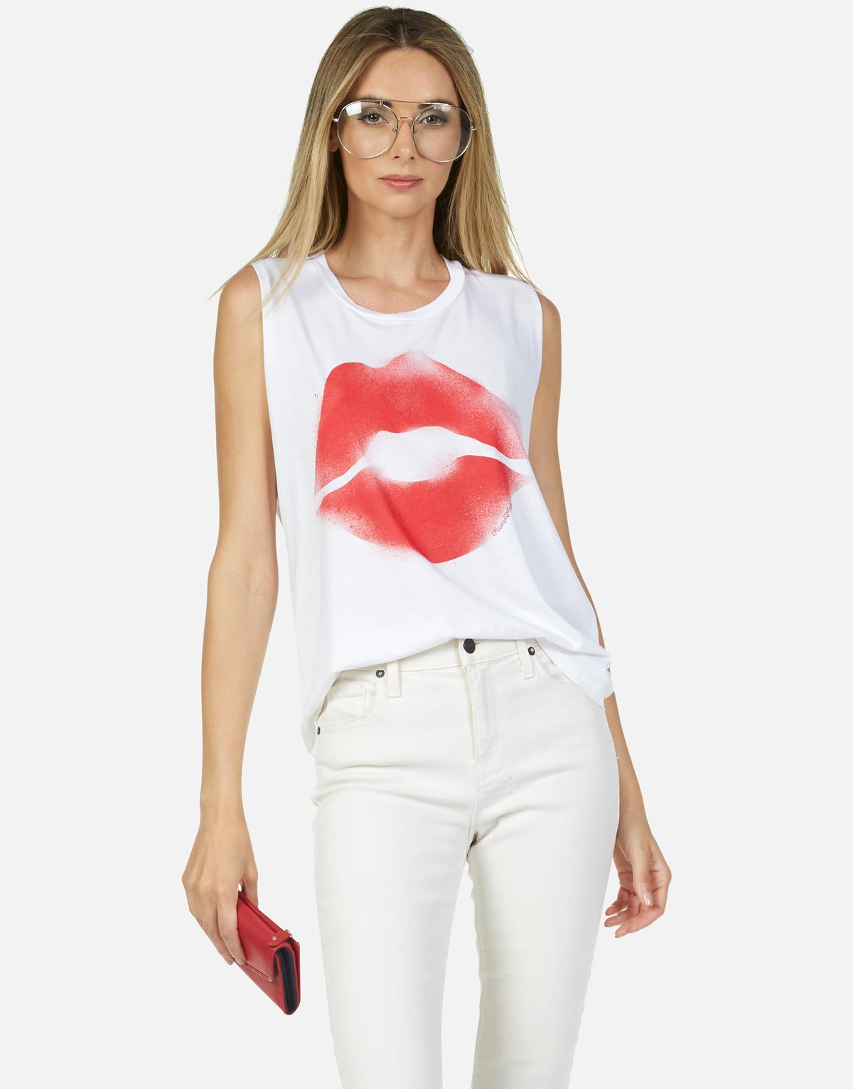 Lauren Moshi Women's Kel Spray Kiss - White