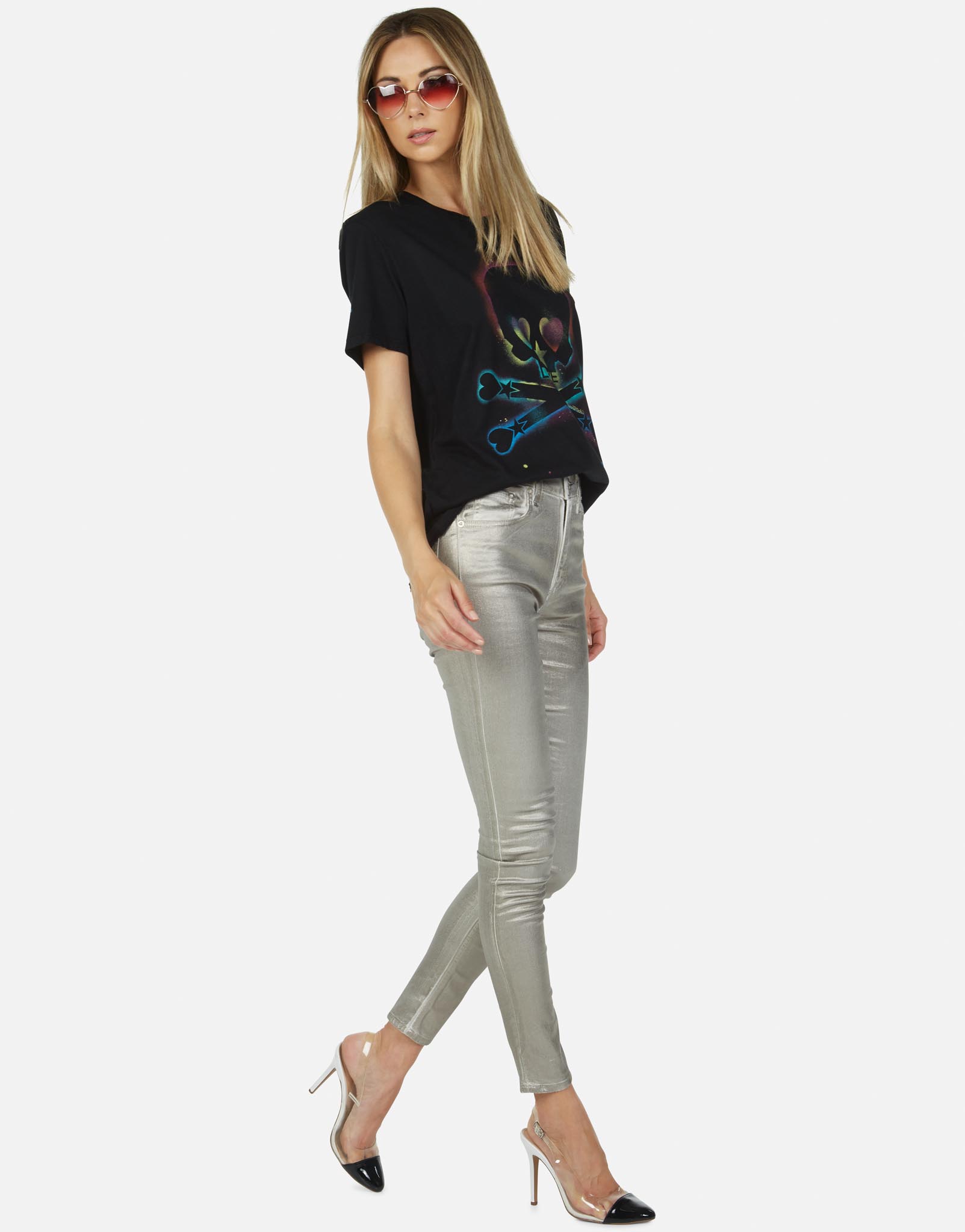 Lauren Moshi Women's Wolf Spray Love Skull - 