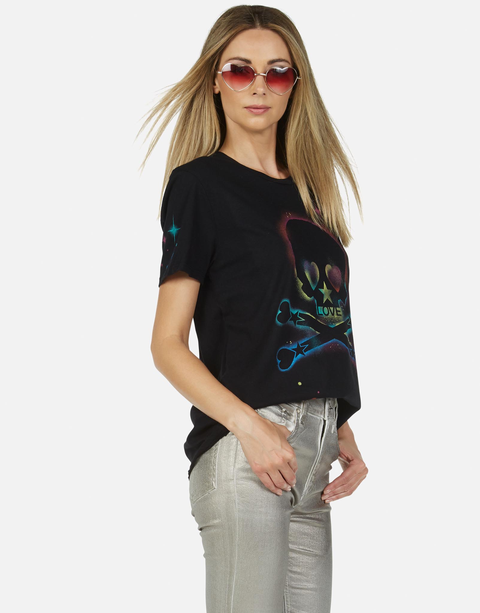 Lauren Moshi Women's Wolf Spray Love Skull - 