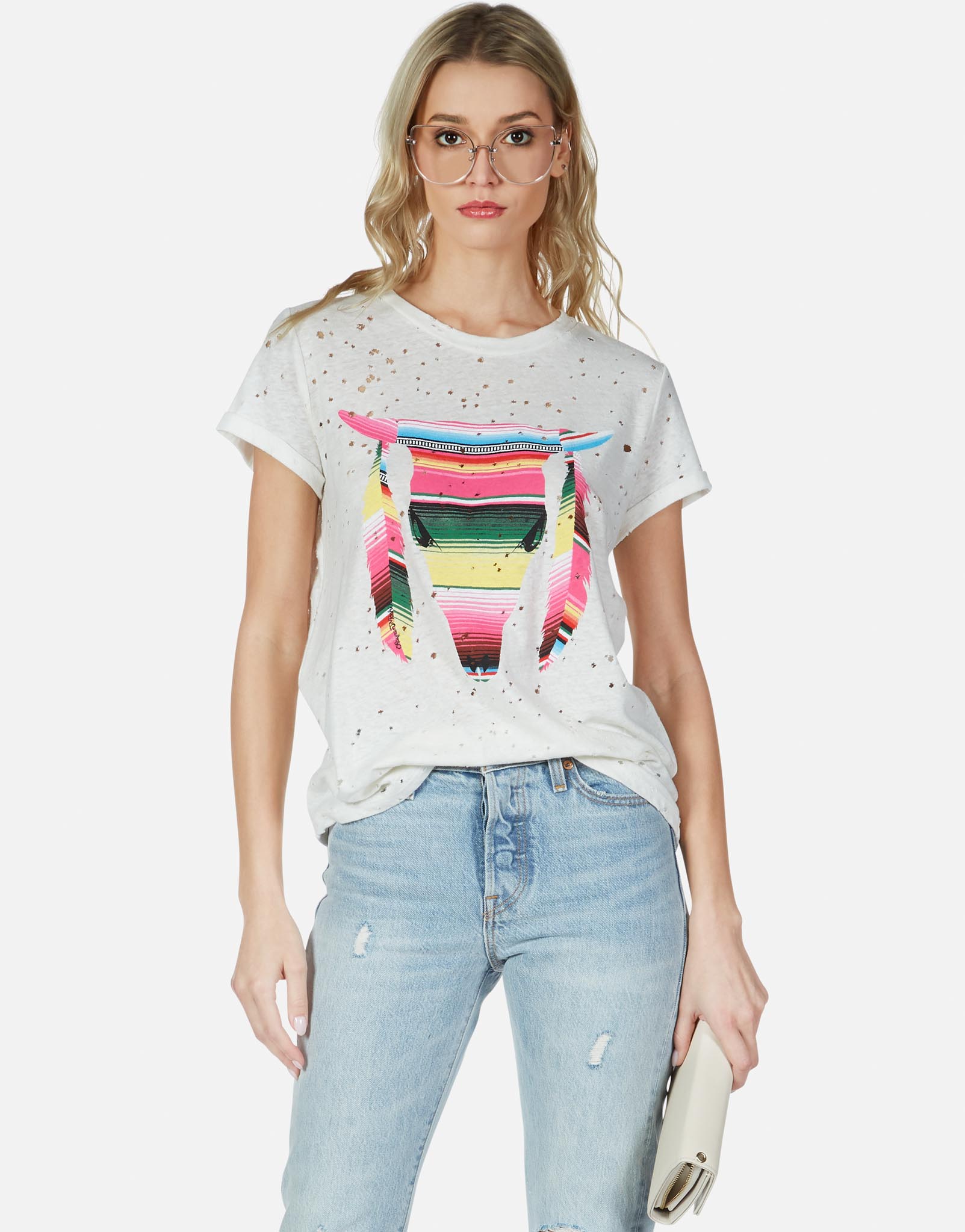 Lauren Moshi Women's Bess Striped Bull - 