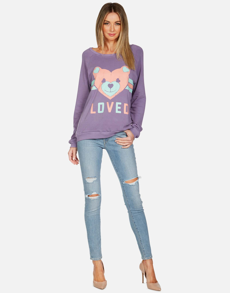 Lauren Moshi Women's Noleta Striped Heart Teddy - 
